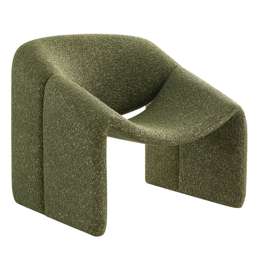 Vivi Looped Textural Fabric Curved Arm Accent Chair by Modway