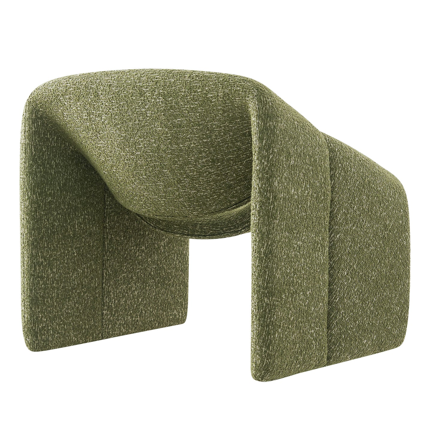 Vivi Looped Textural Fabric Curved Arm Accent Chair by Modway
