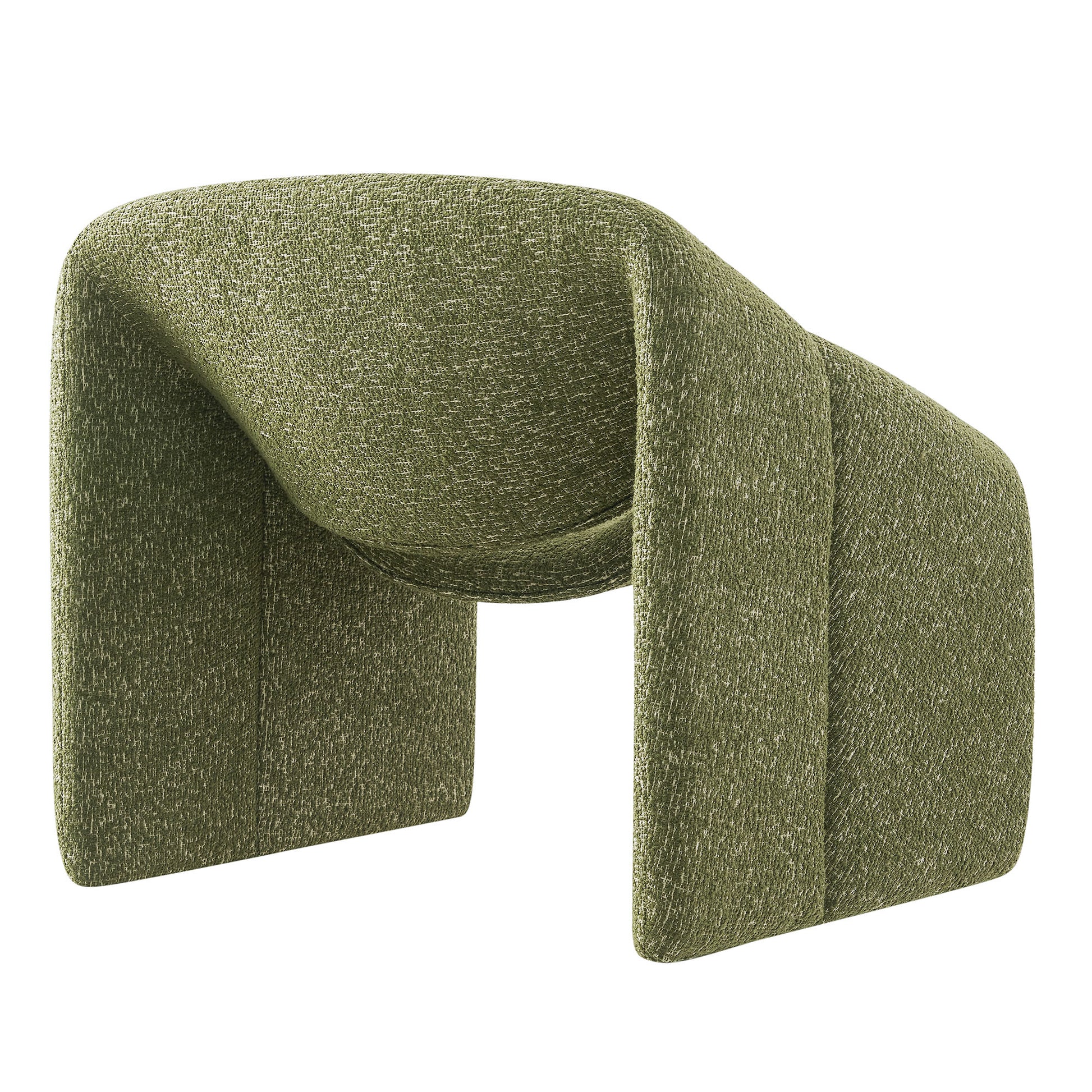 Vivi Looped Textural Fabric Curved Arm Accent Chair by Modway