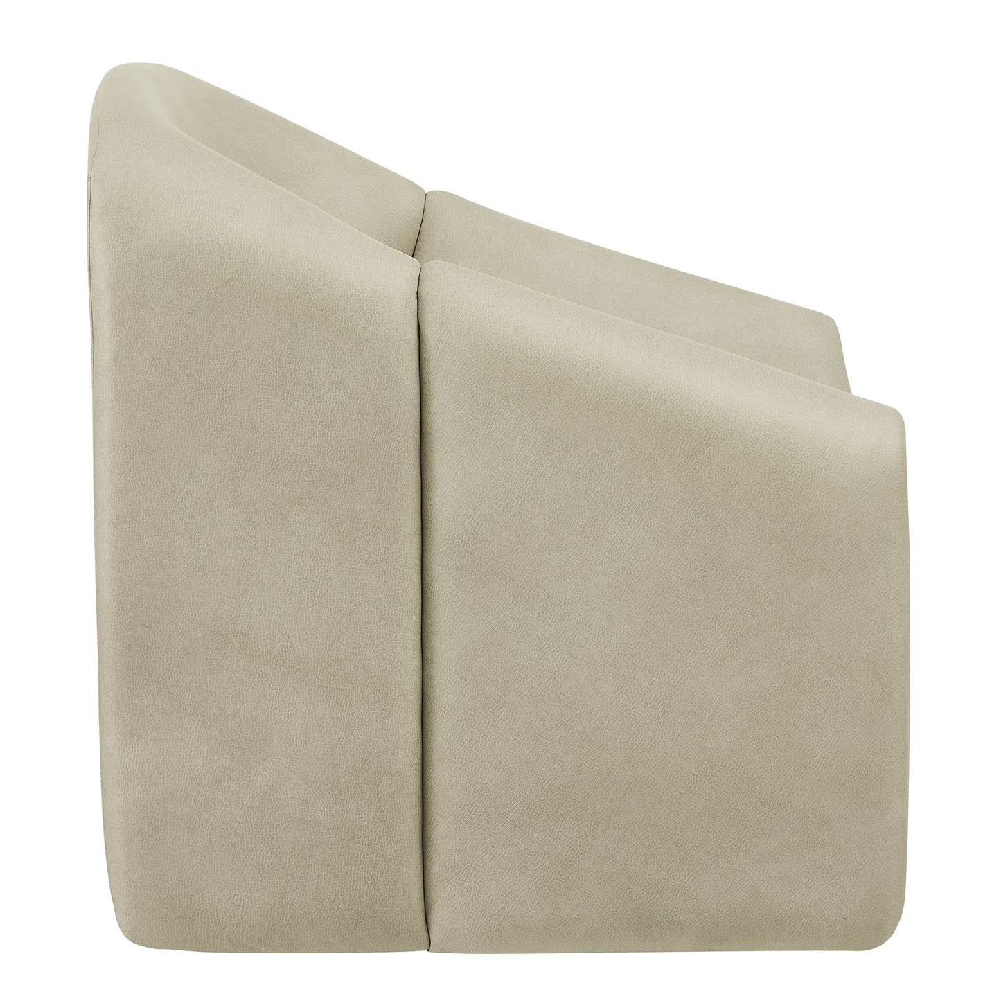 Vivi Vegan Leather Curved Arm Accent Chair by Modway