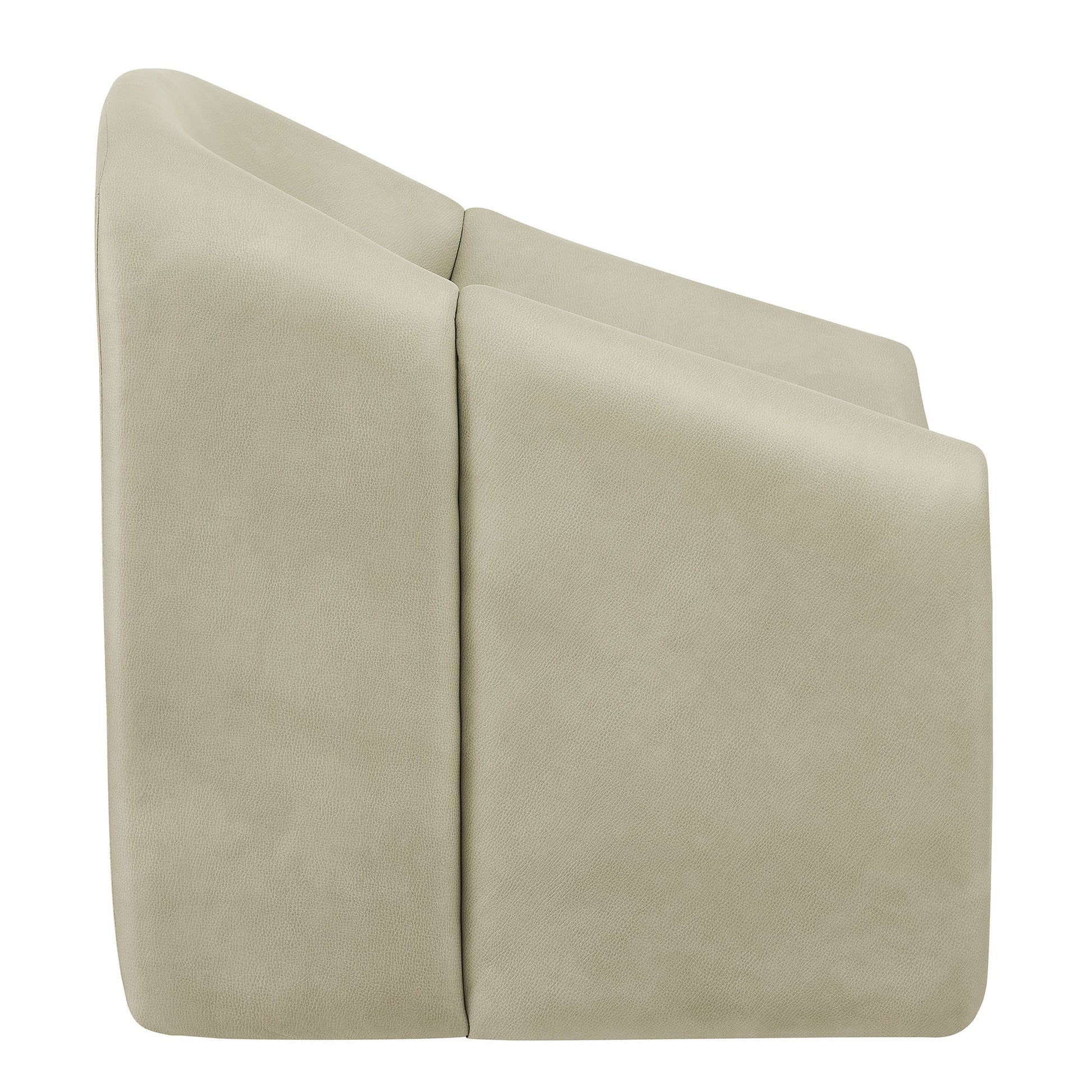Vivi Vegan Leather Curved Arm Accent Chair by Modway