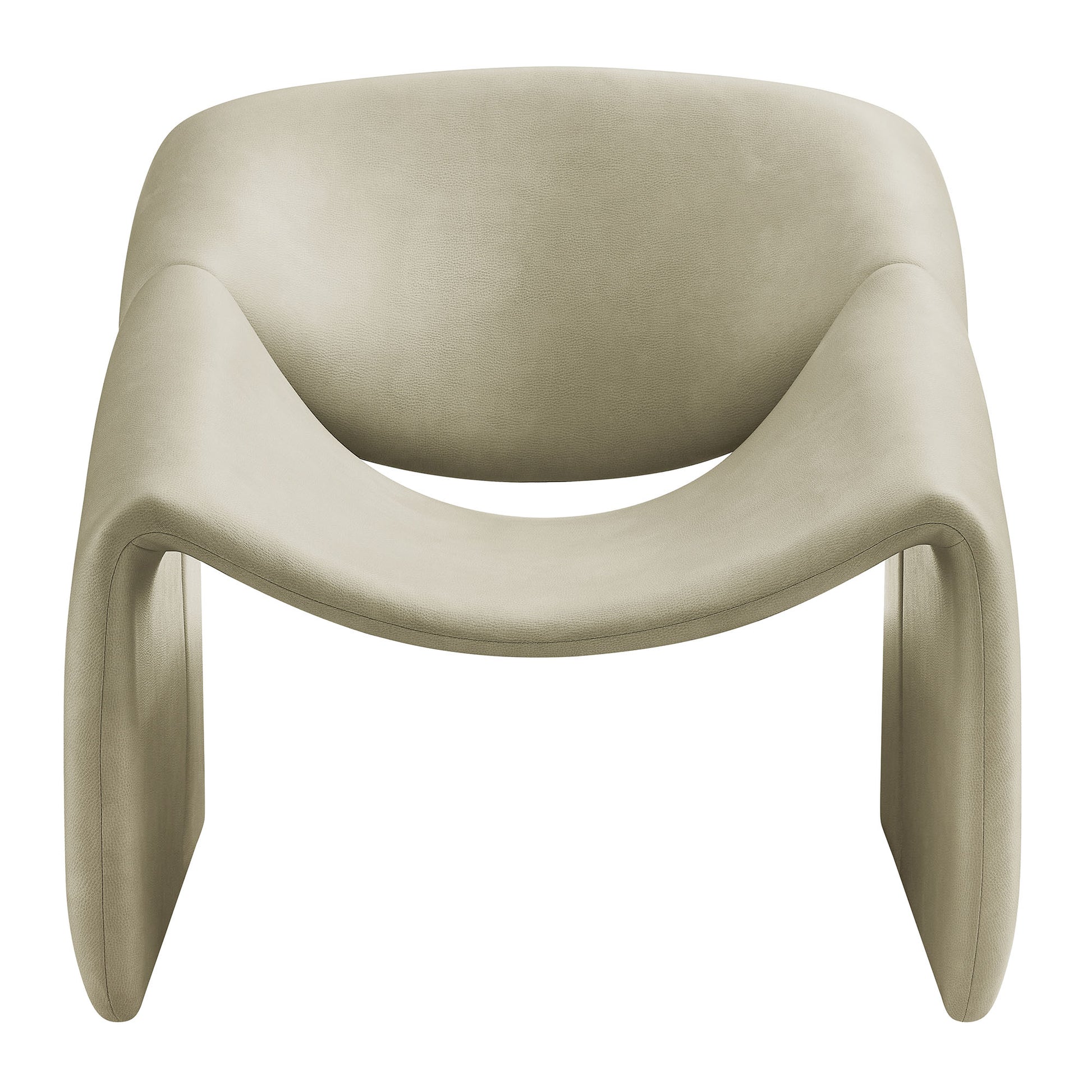 Vivi Vegan Leather Curved Arm Accent Chair by Modway