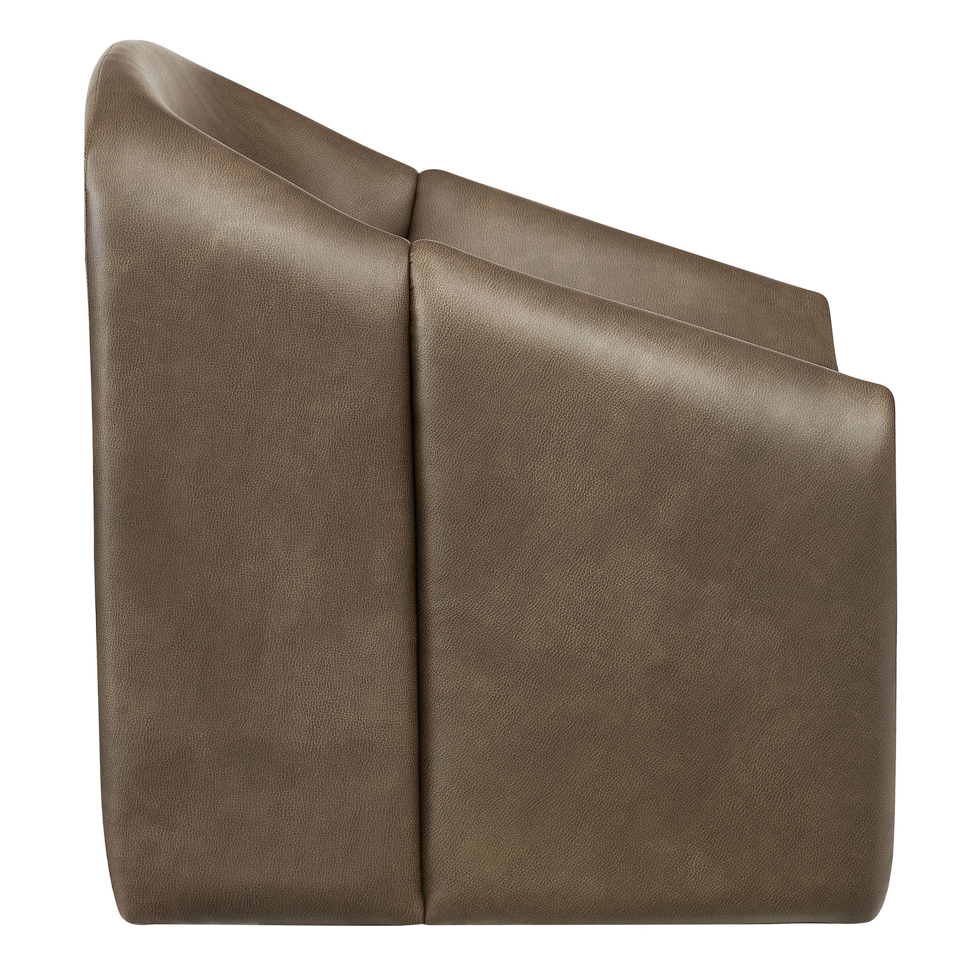 Vivi Vegan Leather Curved Arm Accent Chair by Modway