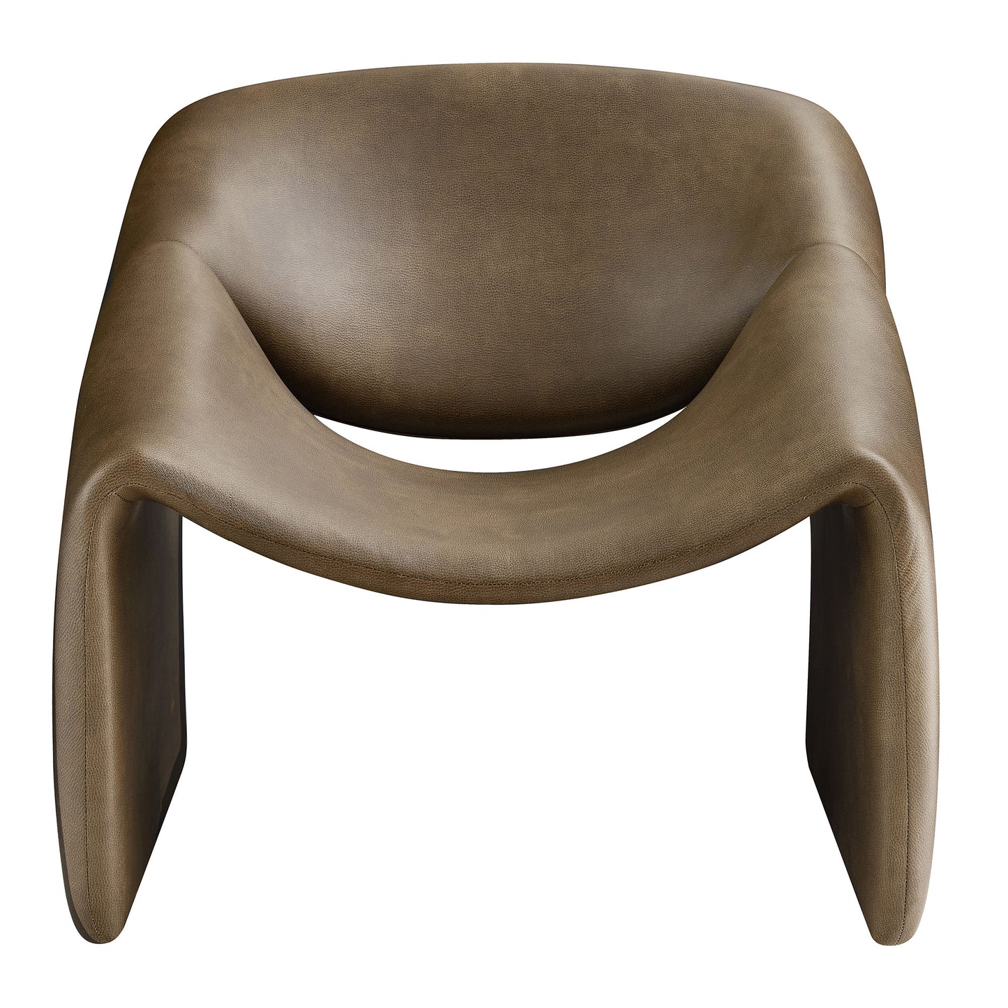 Vivi Vegan Leather Curved Arm Accent Chair by Modway