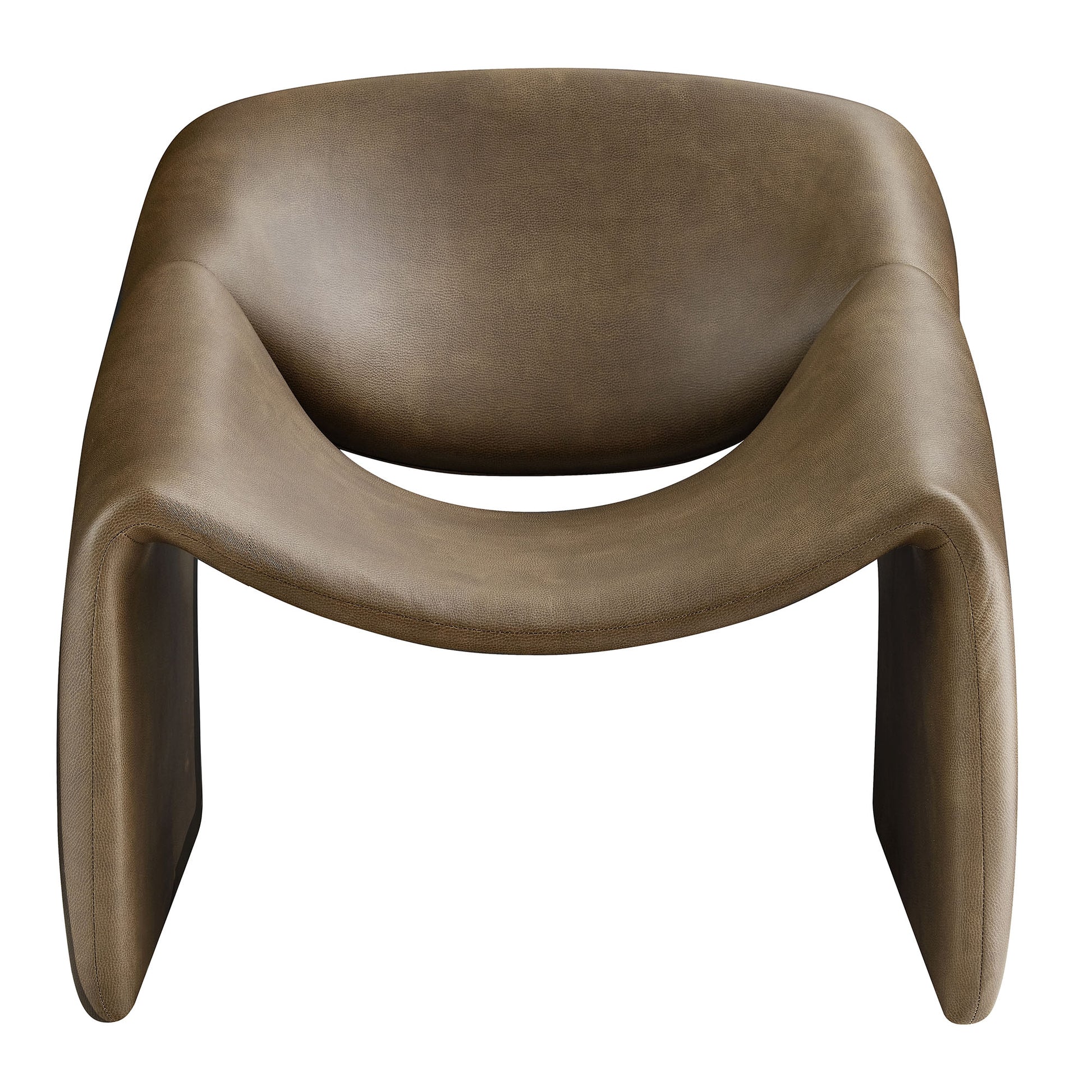 Vivi Vegan Leather Curved Arm Accent Chair by Modway