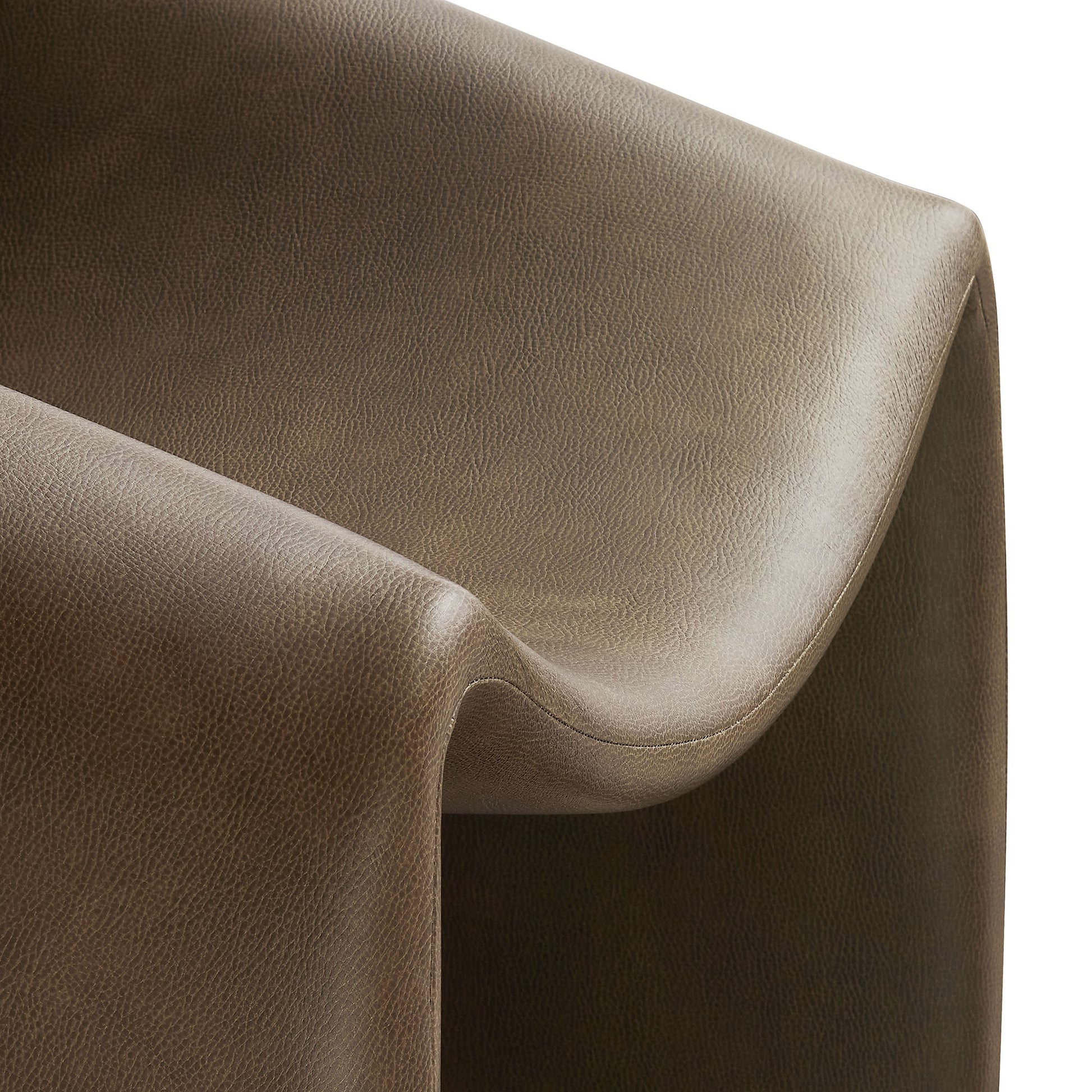 Vivi Vegan Leather Curved Arm Accent Chair by Modway