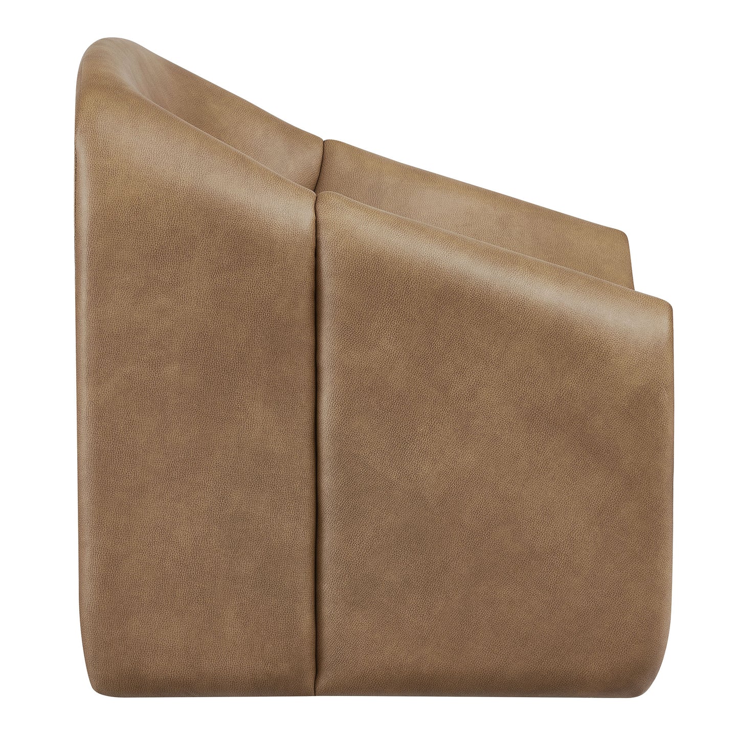 Vivi Vegan Leather Curved Arm Accent Chair by Modway