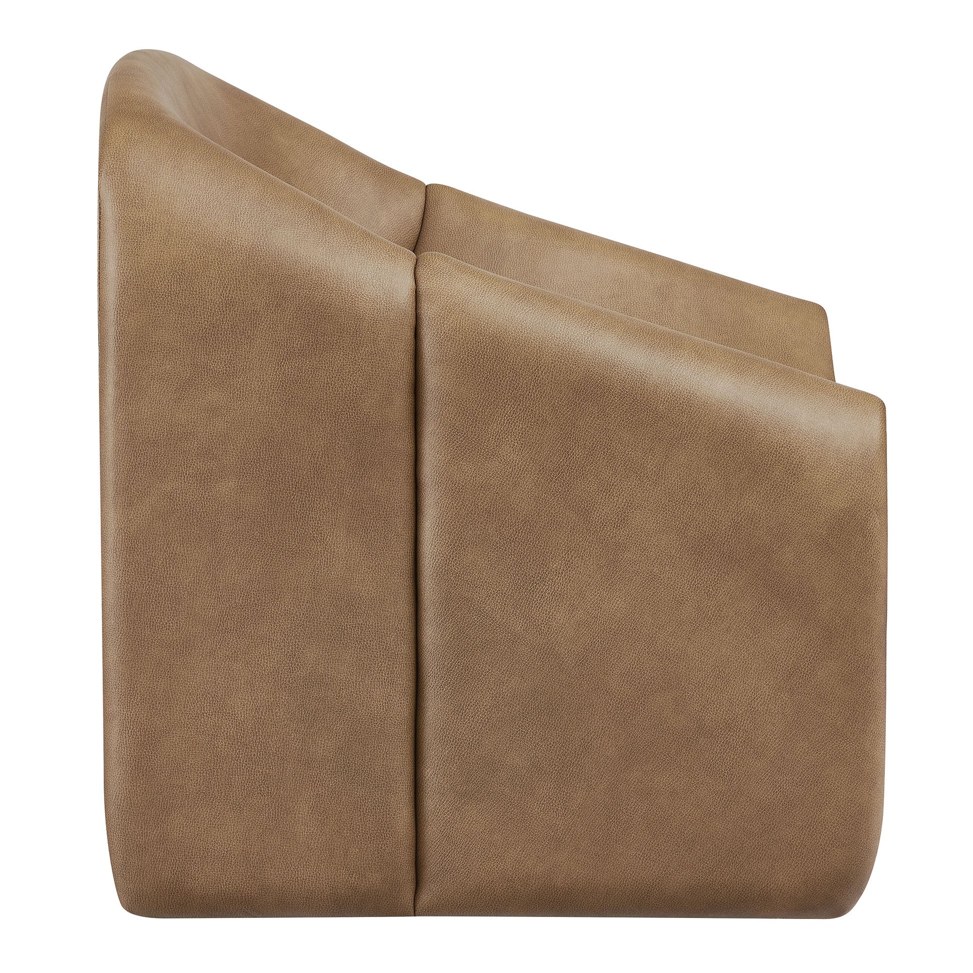 Vivi Vegan Leather Curved Arm Accent Chair by Modway