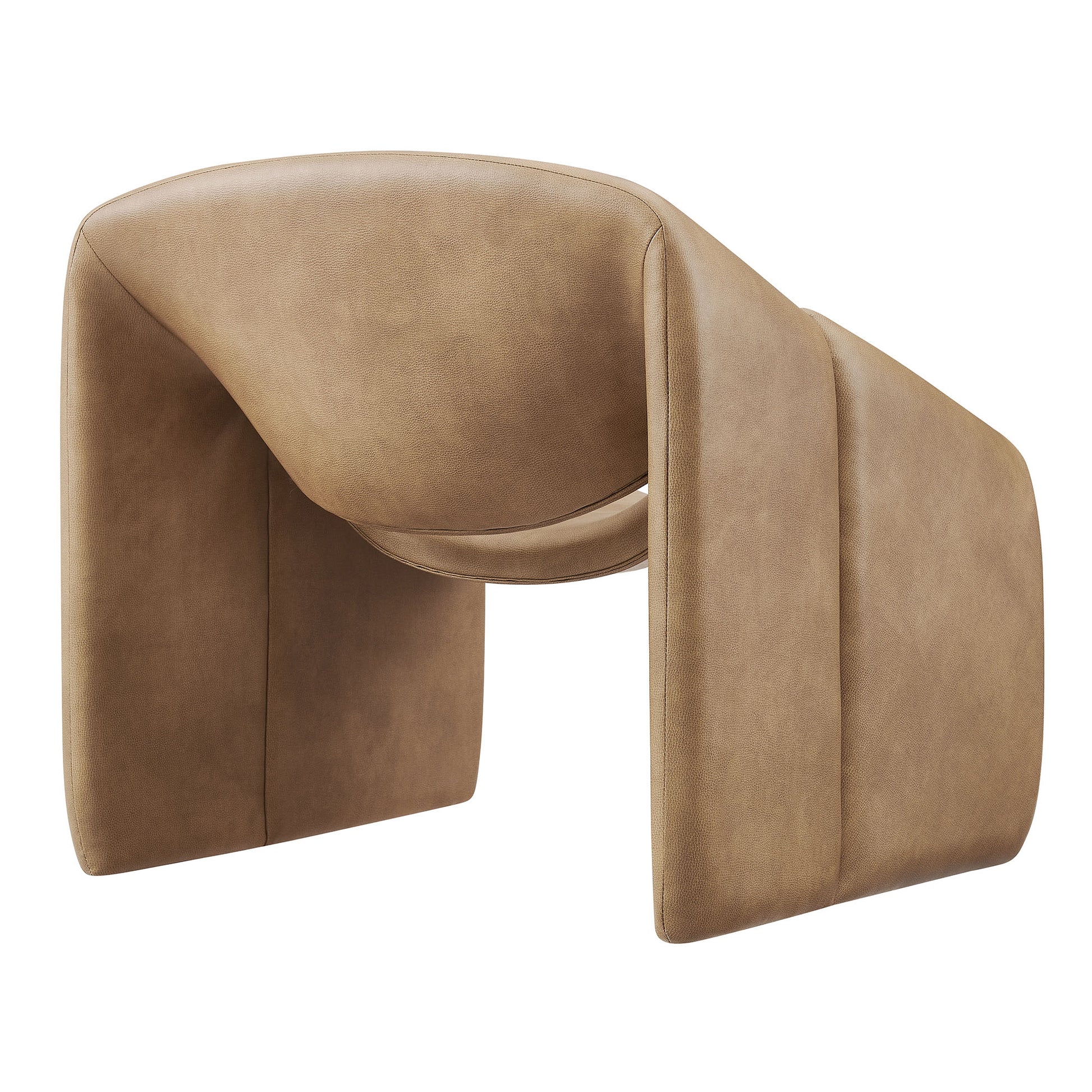Vivi Vegan Leather Curved Arm Accent Chair by Modway