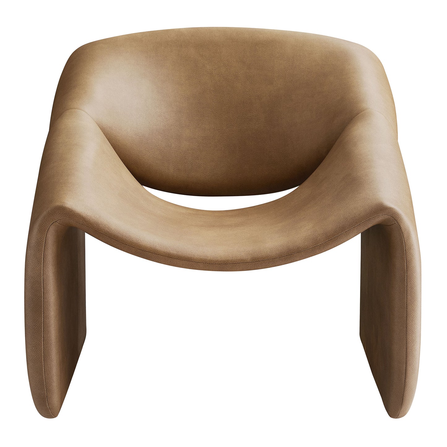 Vivi Vegan Leather Curved Arm Accent Chair by Modway