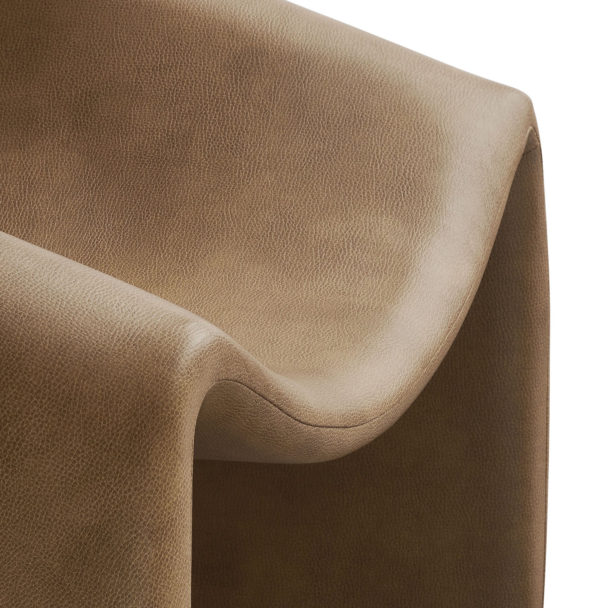 Vivi Vegan Leather Curved Arm Accent Chair by Modway