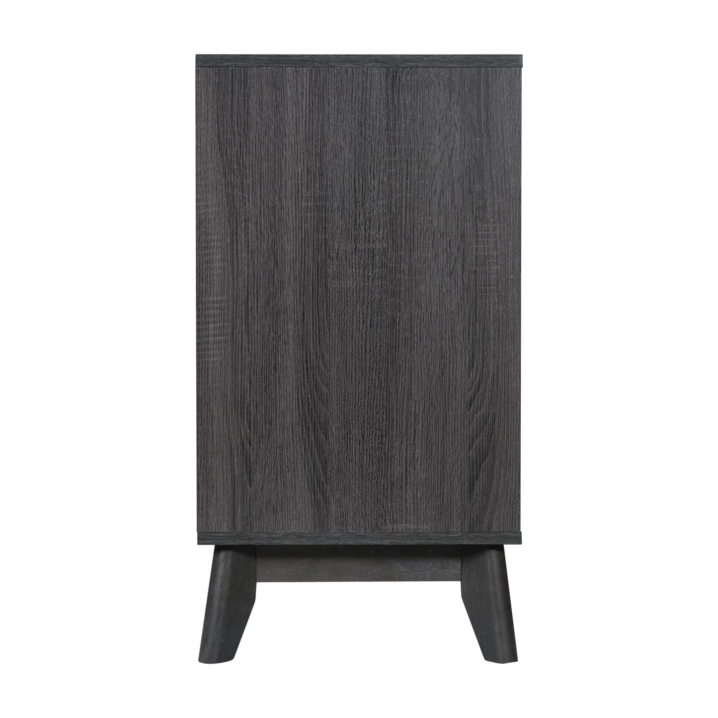 Hatfield Mid-Century Modern 60 Inch 4 Door Storage Buffet Sideboard, 4 Soft Close Doors, Adjustable Shelves, TV Stand for up to 64" TV's, Black Wash Black Wash