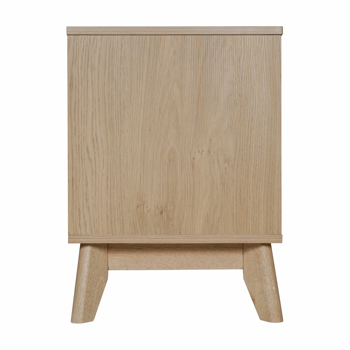Hatfield Mid-Century Modern TV Stand in Light Natural for 65+ Inch TV's - 70 Inch Media Center with Adjustable Center Shelf and Dual Soft Close Doors Light Natural