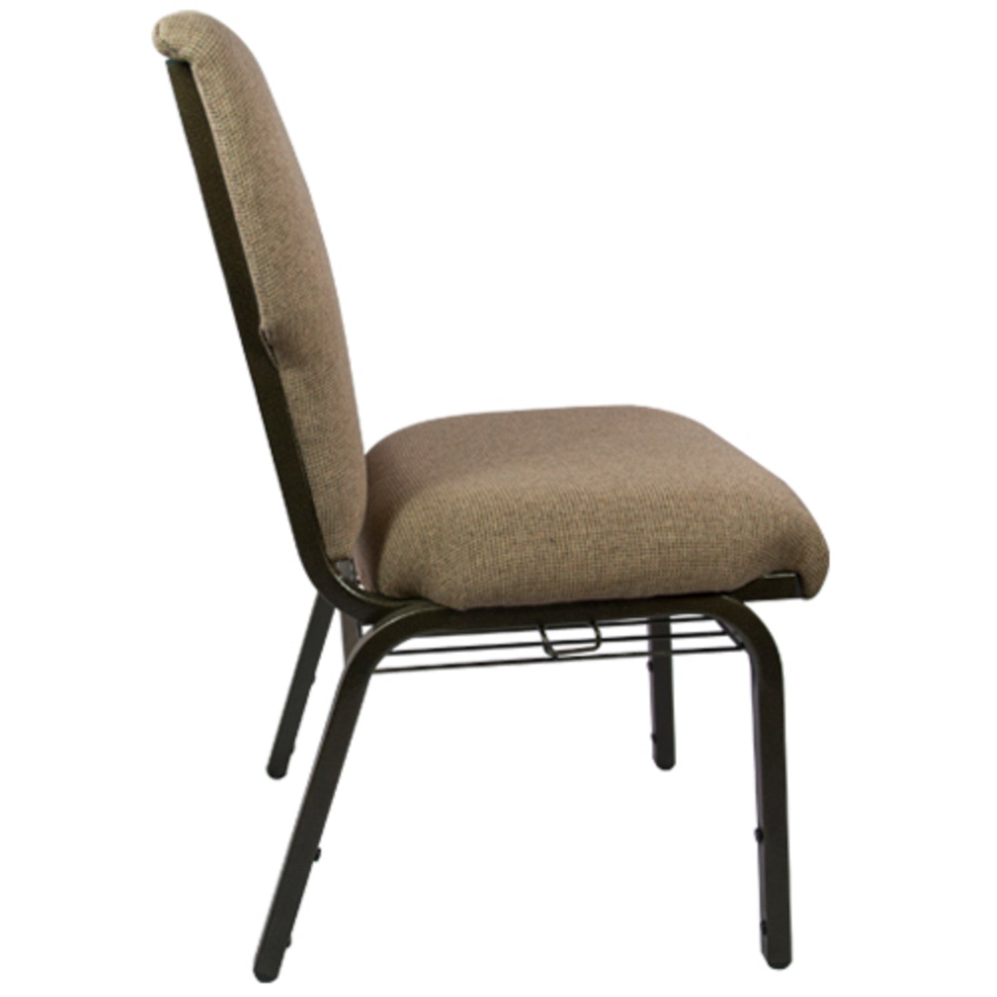 Advantage Mixed Tan Discount Church Chair - 21 in. Wide Mixed Tan Fabric/Gold Vein Frame