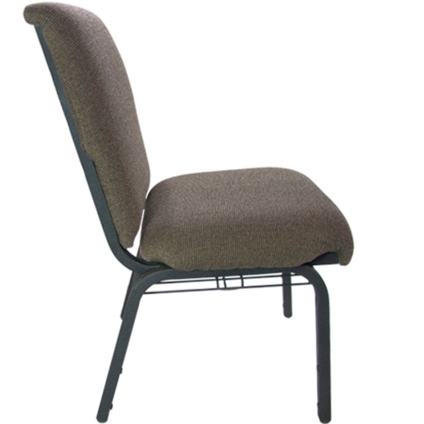 Advantage Jute Discount Church Chair - 21 in. Wide Jute Fabric/Black Textured Frame