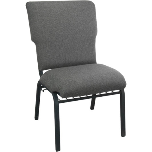 Advantage Fossil Discount Church Chair - 21 in. Wide Fossil Fabric/Black Textured Frame EPCHT-113