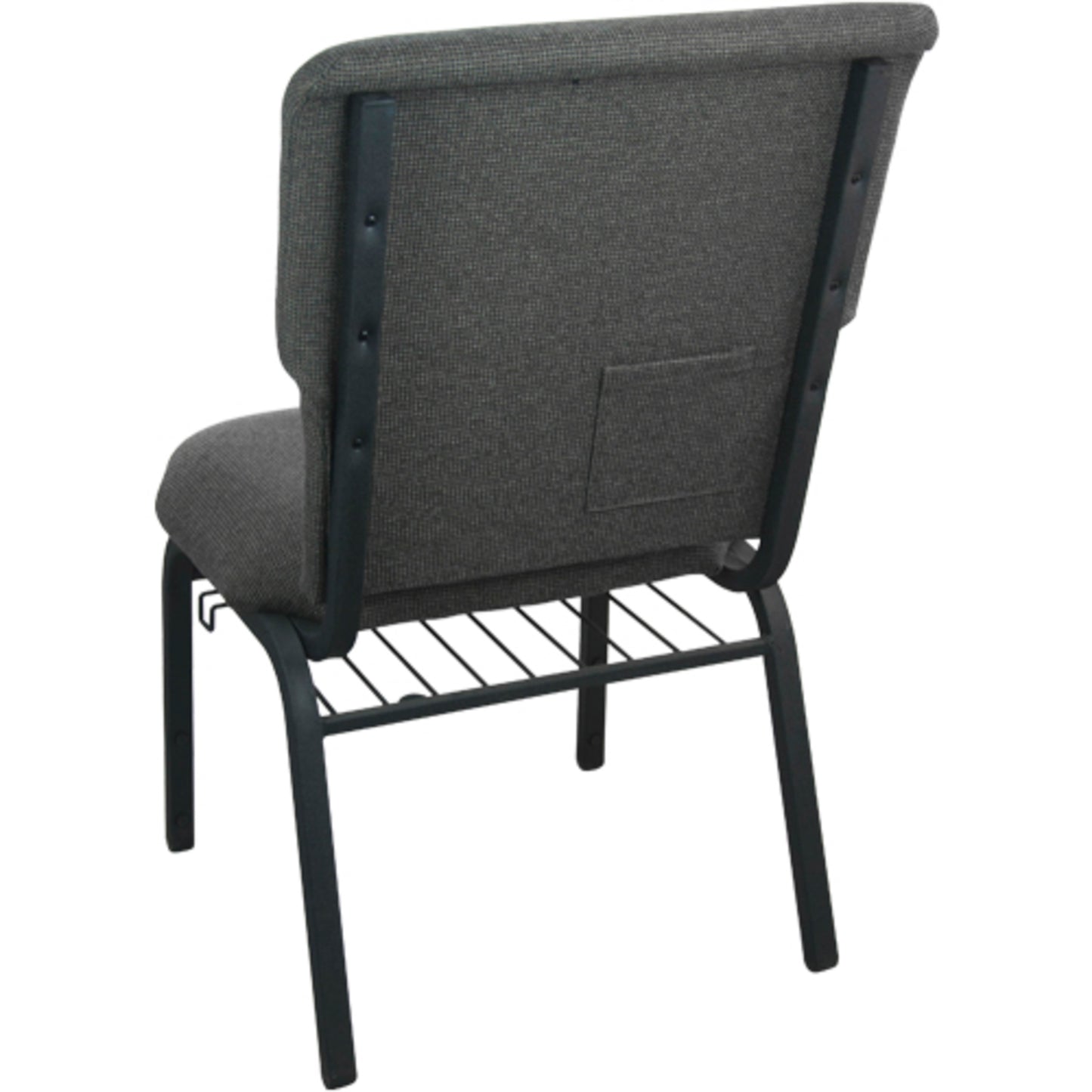 Advantage Fossil Discount Church Chair - 21 in. Wide Fossil Fabric/Black Textured Frame