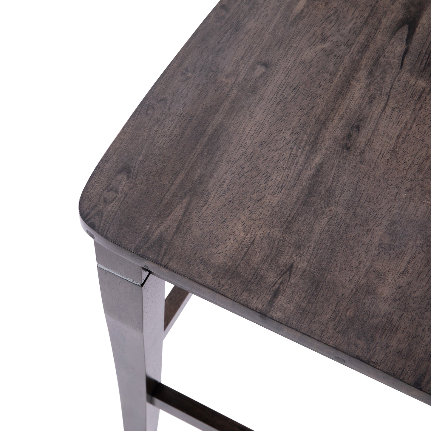Gwendolyn Set of 2 Commercial Grade Solid Wood Modern Farmhouse Counter Height Barstool in Gray Wash Walnut Gray Wash Walnut