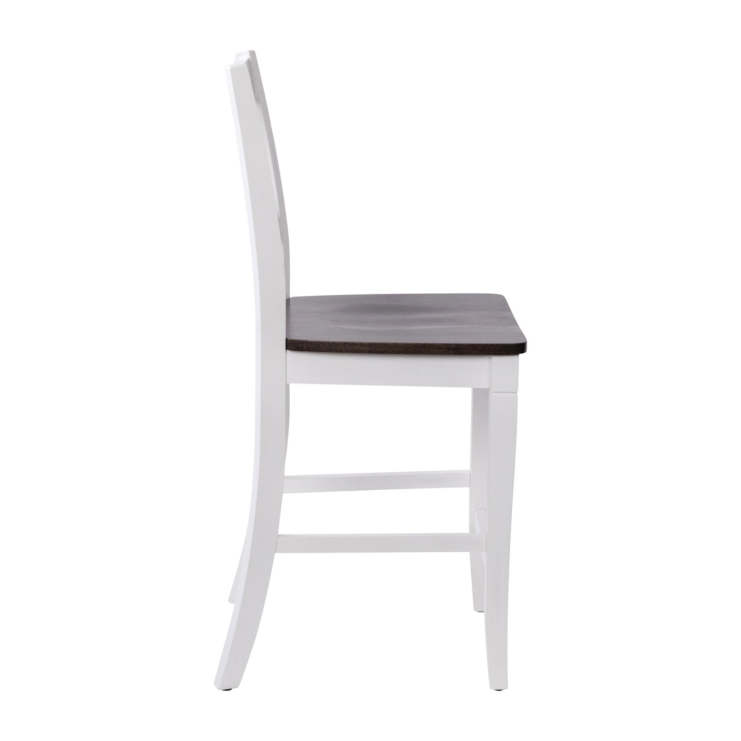 Gwendolyn Set of 2 Commercial Grade Solid Wood Modern Farmhouse Counter Height Barstool in Antique White Wash White Wash