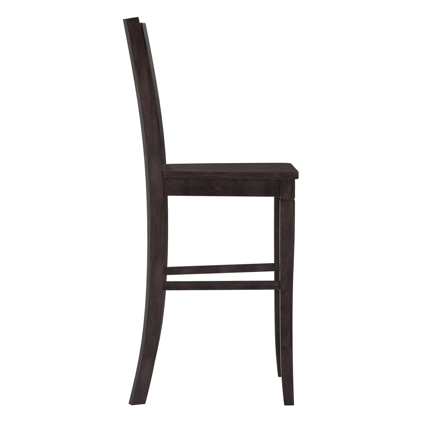 Gwendolyn Set of 2 Commercial Grade Solid Wood Modern Farmhouse Barstool in Gray Wash Walnut Gray Wash Walnut