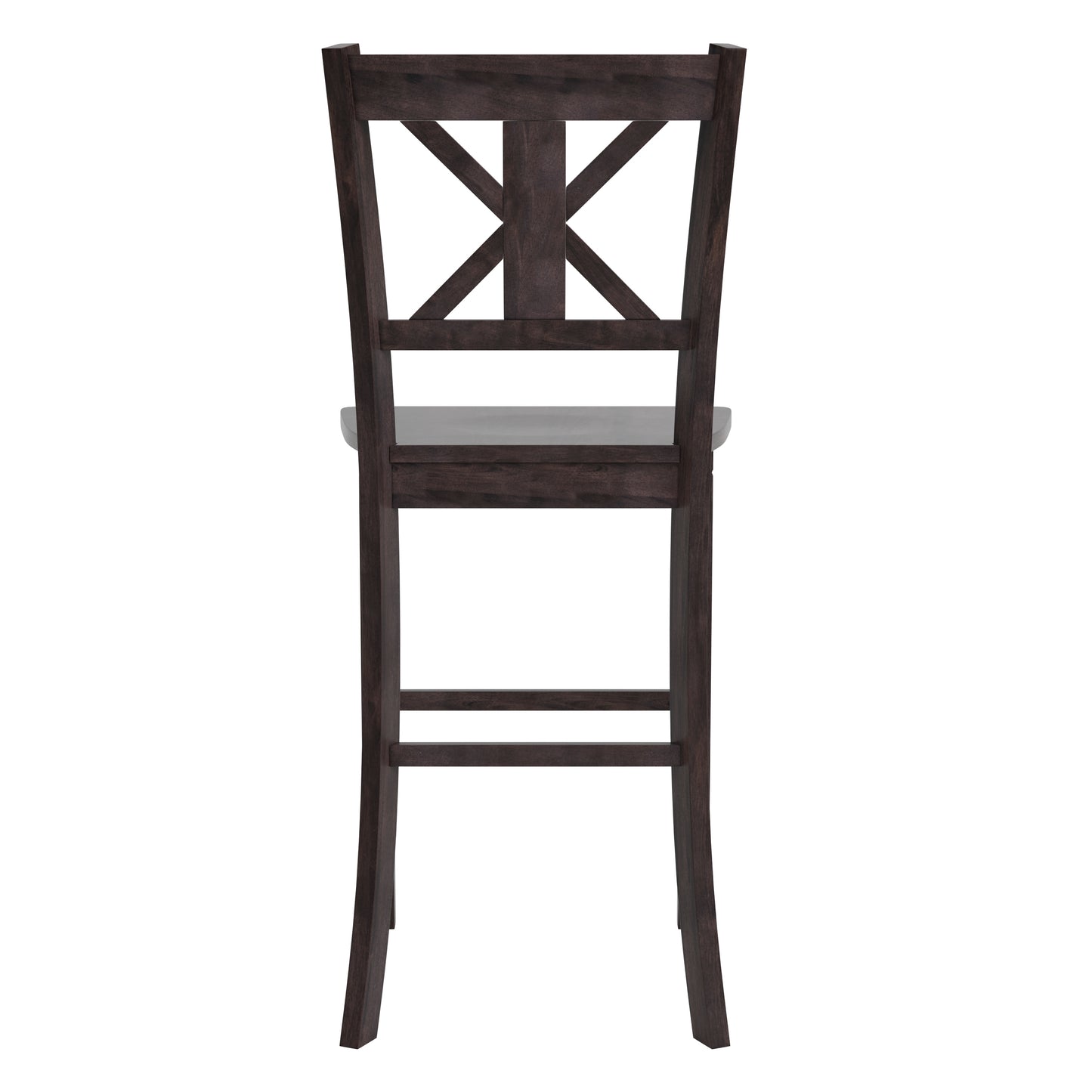 Gwendolyn Set of 2 Commercial Grade Solid Wood Modern Farmhouse Barstool in Gray Wash Walnut Gray Wash Walnut
