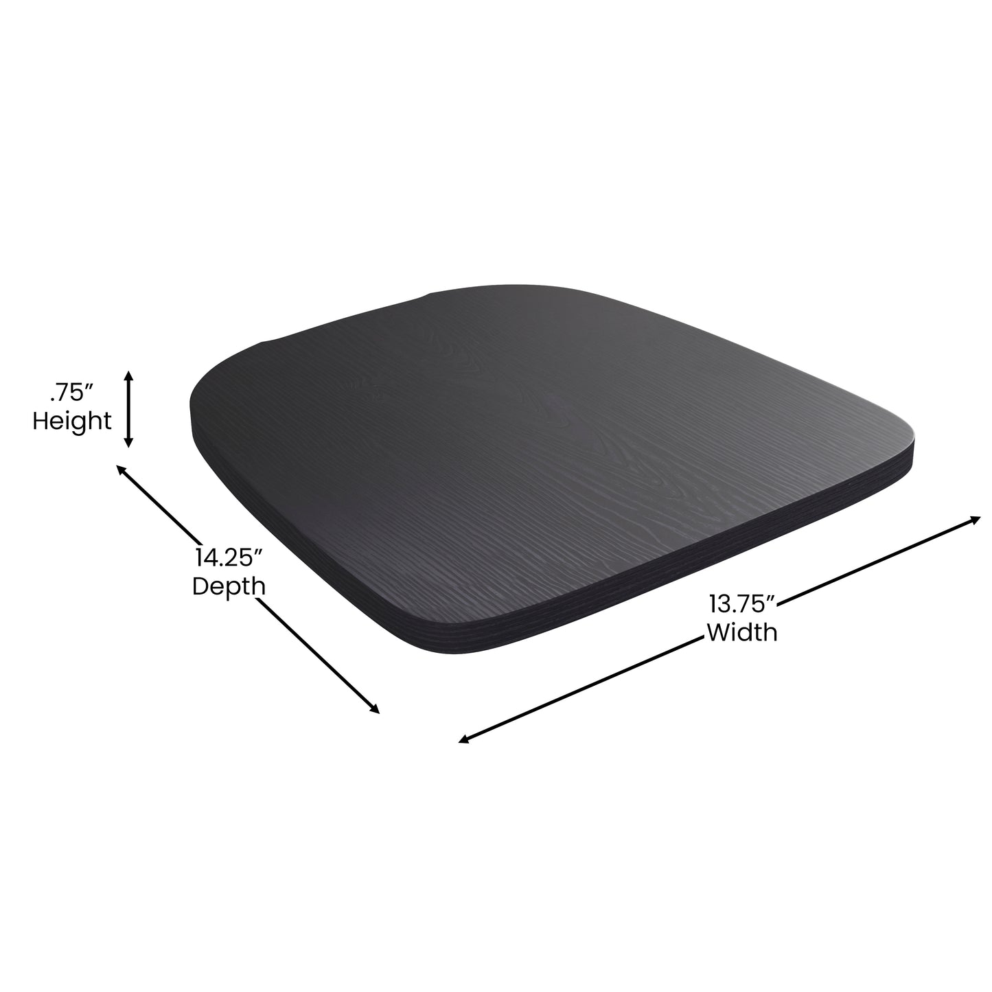 Carly Commercial Grade 30" High Black Metal Indoor-Outdoor Barstool with Back with Black Poly Resin Wood Seat Black Seat/Black Frame ET-3534-30-BK-PL1B-GG