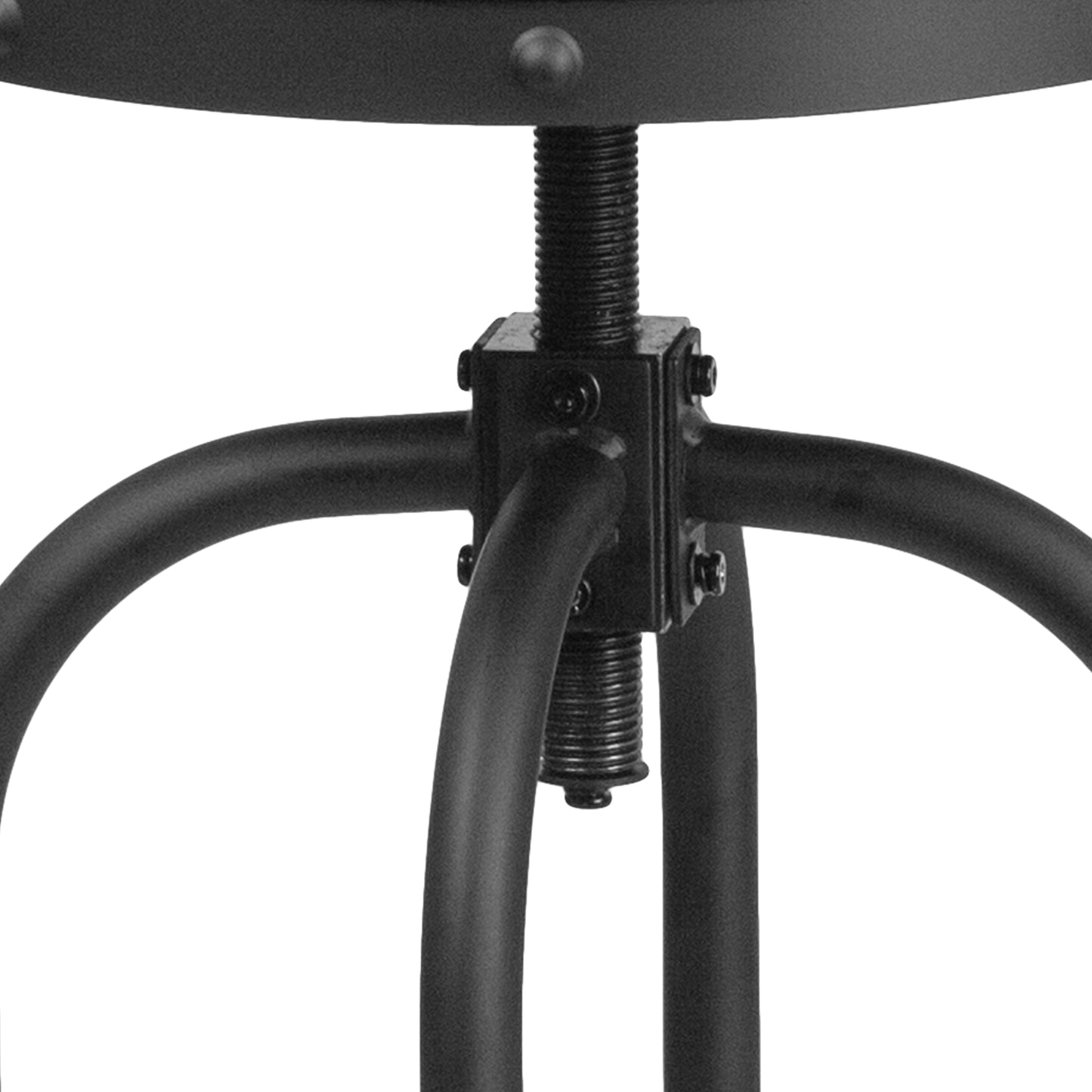 Carrington 30'' Barstool with Swivel Lift Black LeatherSoft Seat Black