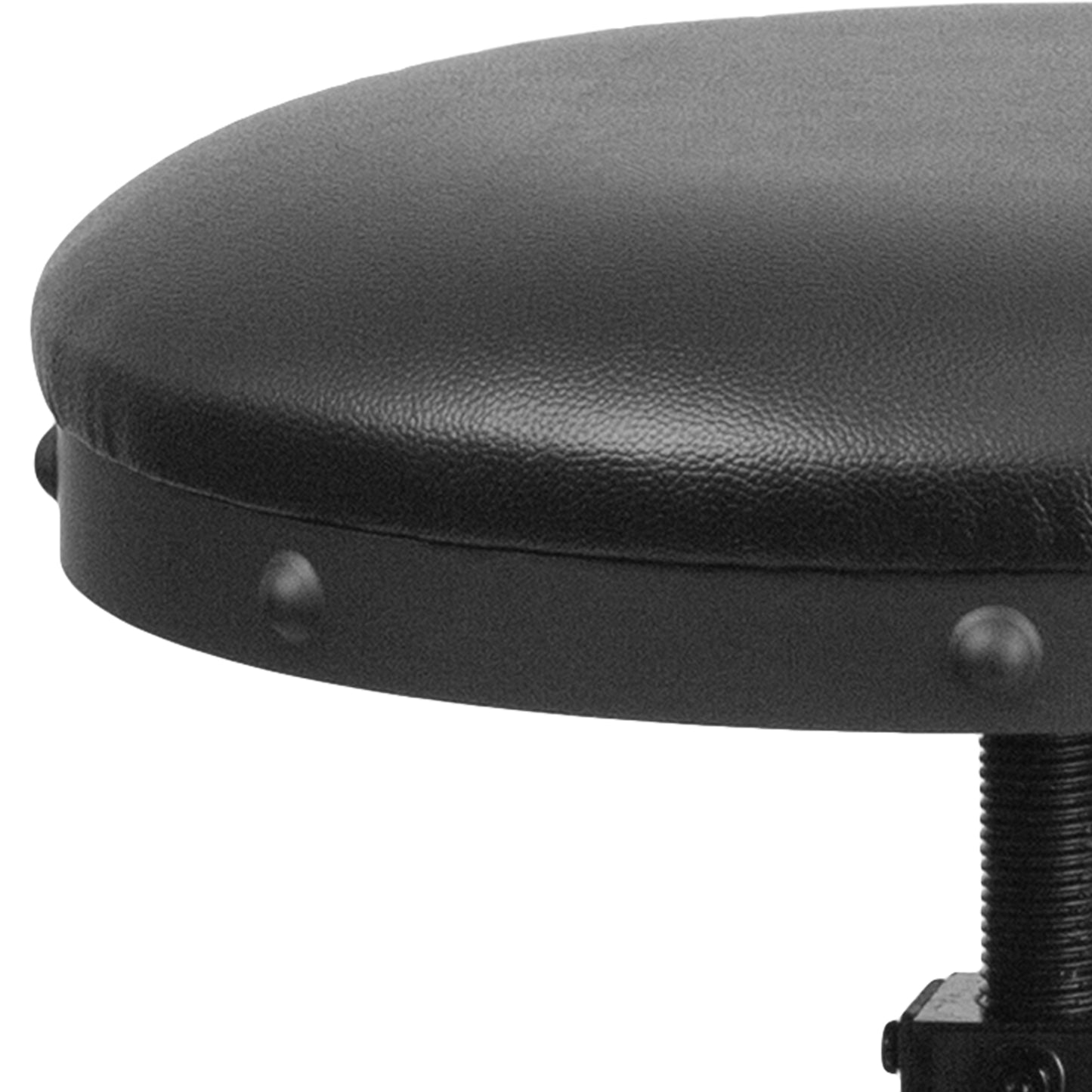 Carrington 30'' Barstool with Swivel Lift Black LeatherSoft Seat Black