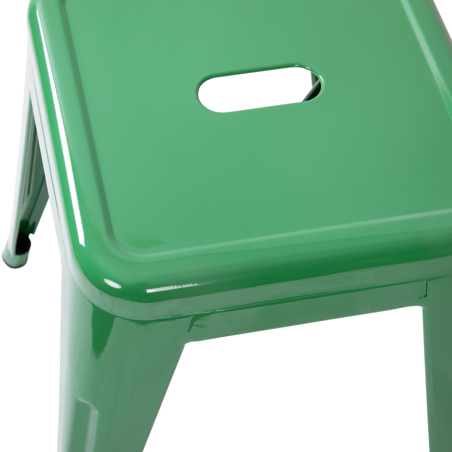 18" Table Height Stool, Stackable Backless Metal Indoor Dining Stool, Commercial Grade Restaurant Stool in Green - Set of 4 Green ET-BT3503-18-GN-GG
