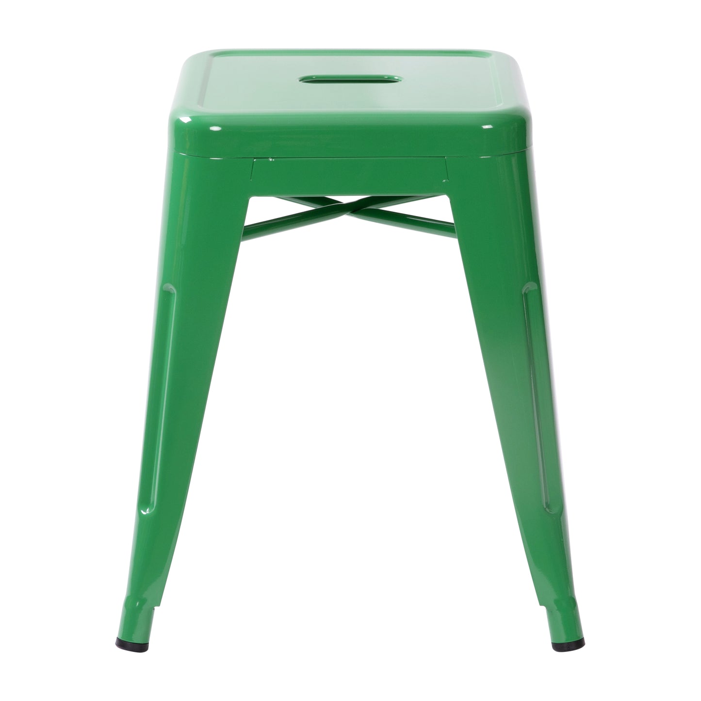 18" Table Height Stool, Stackable Backless Metal Indoor Dining Stool, Commercial Grade Restaurant Stool in Green - Set of 4 Green ET-BT3503-18-GN-GG