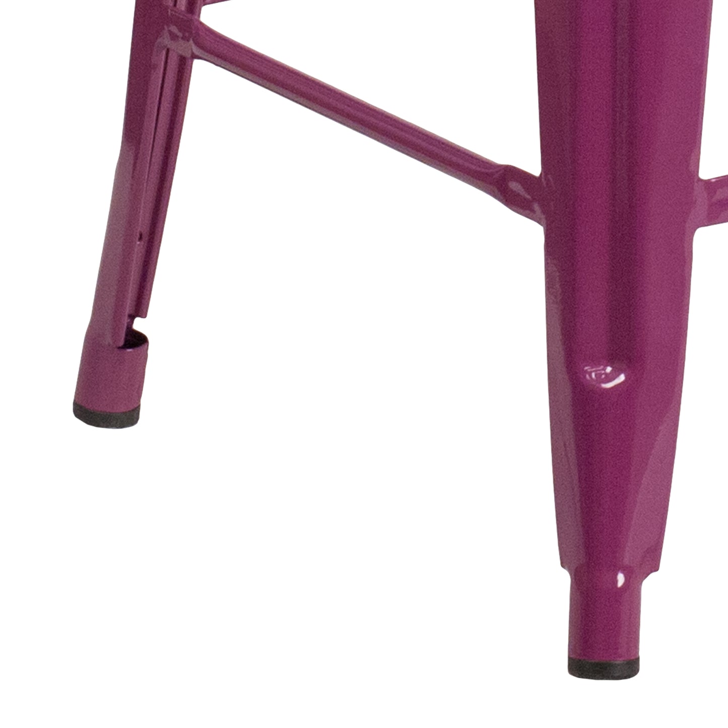 Kai Commercial Grade 24" High Backless Purple Indoor-Outdoor Counter Height Stool Purple