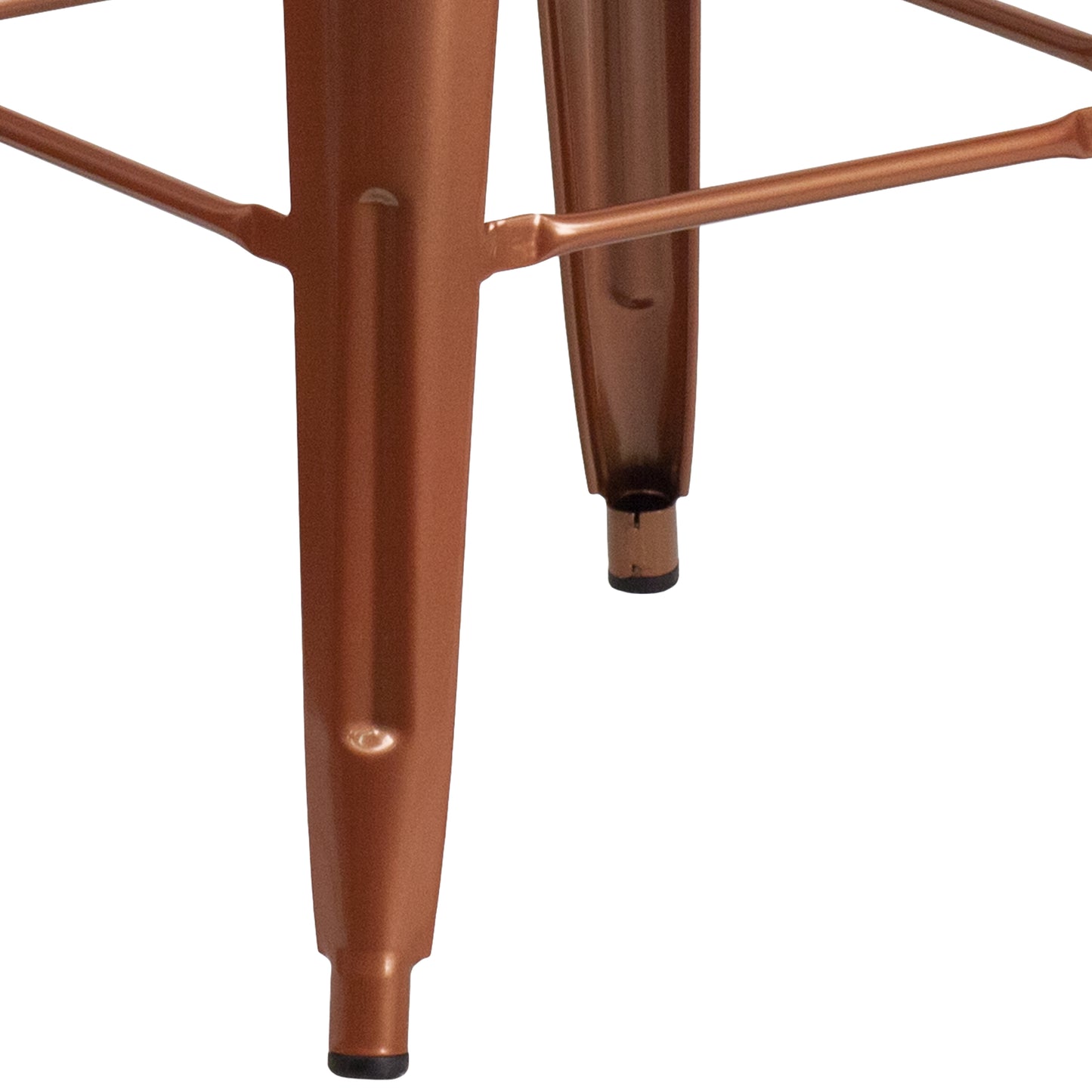 Kai Commercial Grade 30" High Backless Copper Indoor-Outdoor Barstool Copper