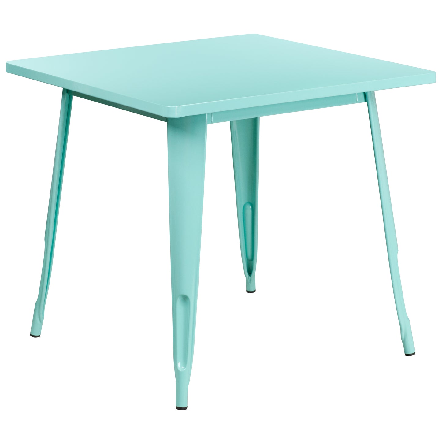 Felix Commercial Grade 31.5" Square Mint Green Metal Indoor-Outdoor Table Mint Green