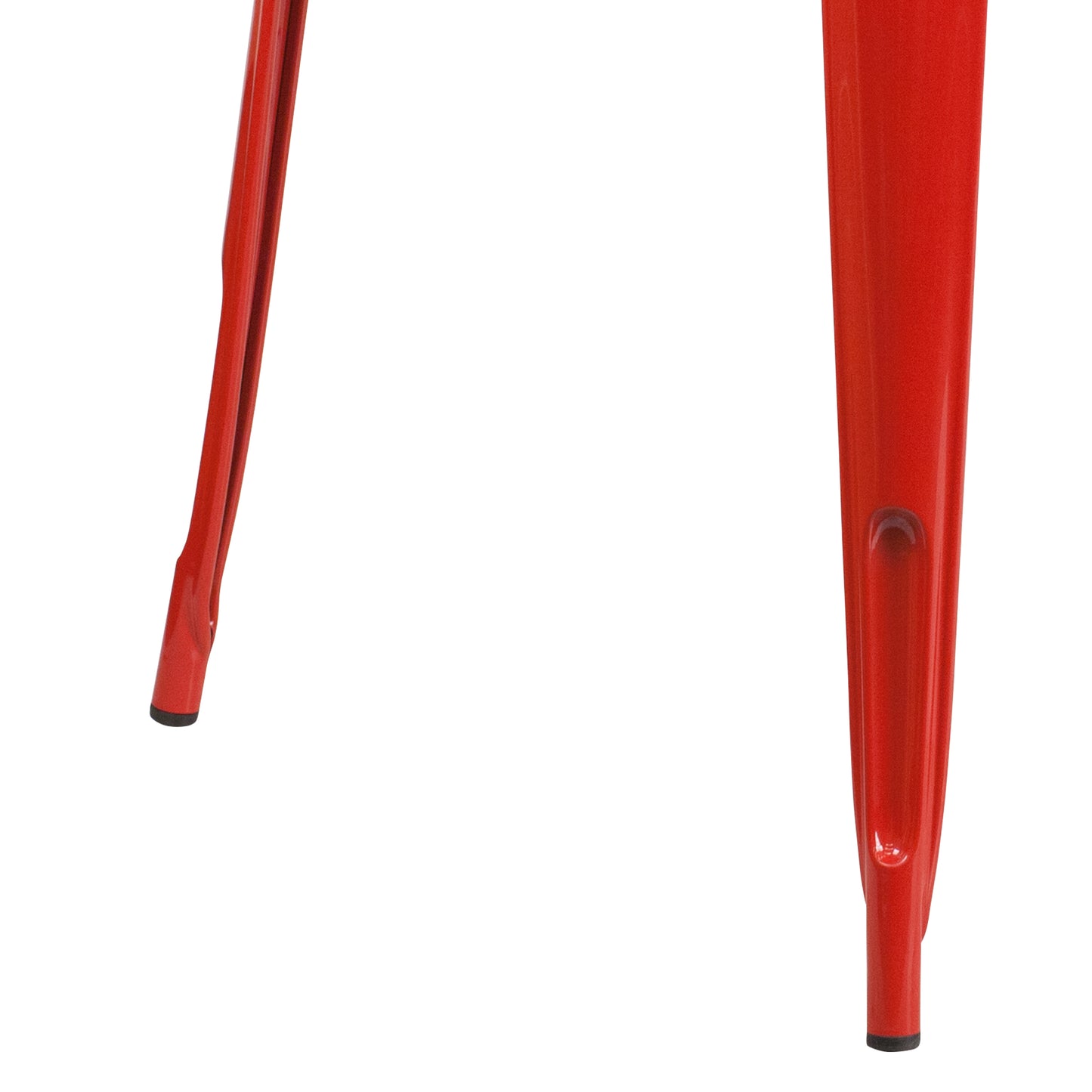 Felix Commercial Grade 31.5" Square Red Metal Indoor-Outdoor Table Red