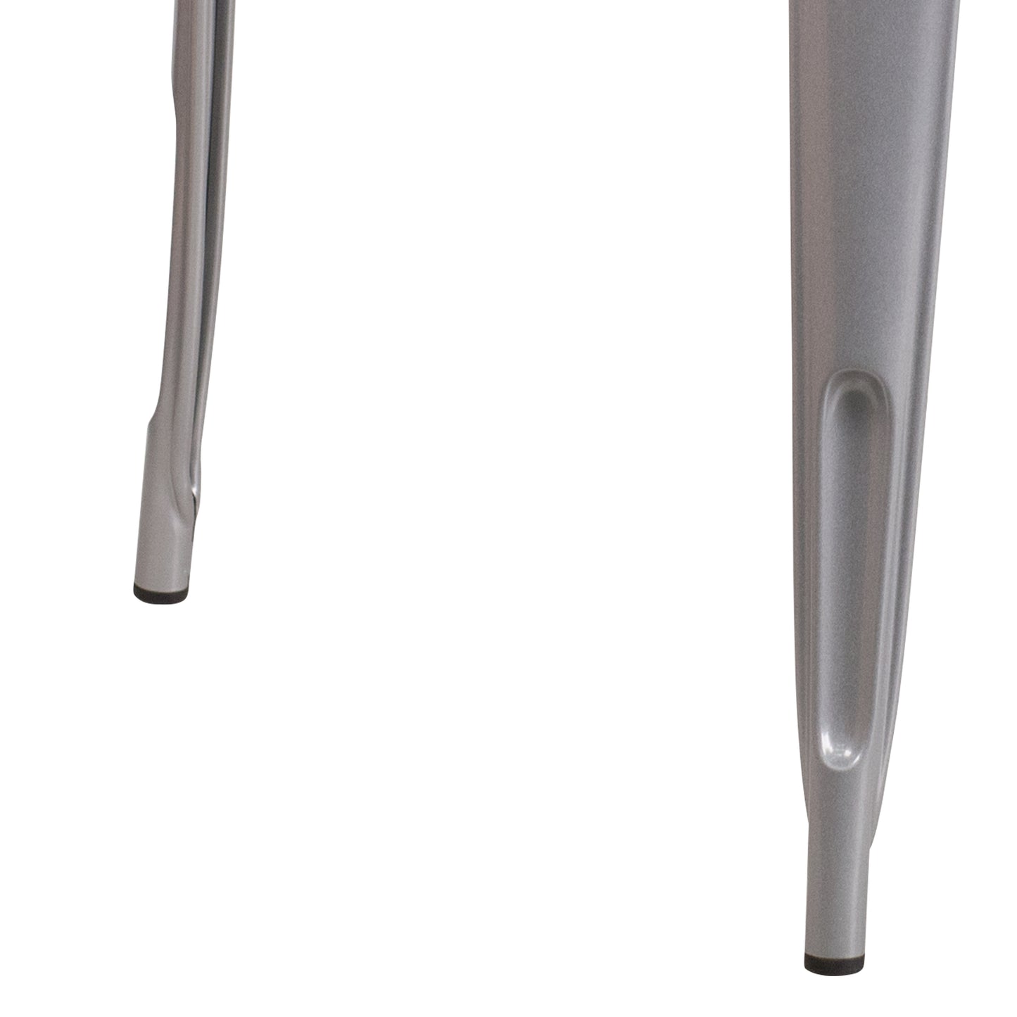Felix Commercial Grade 31.5" Square Silver Metal Indoor-Outdoor Table Silver ET-CT002-1-SIL-GG