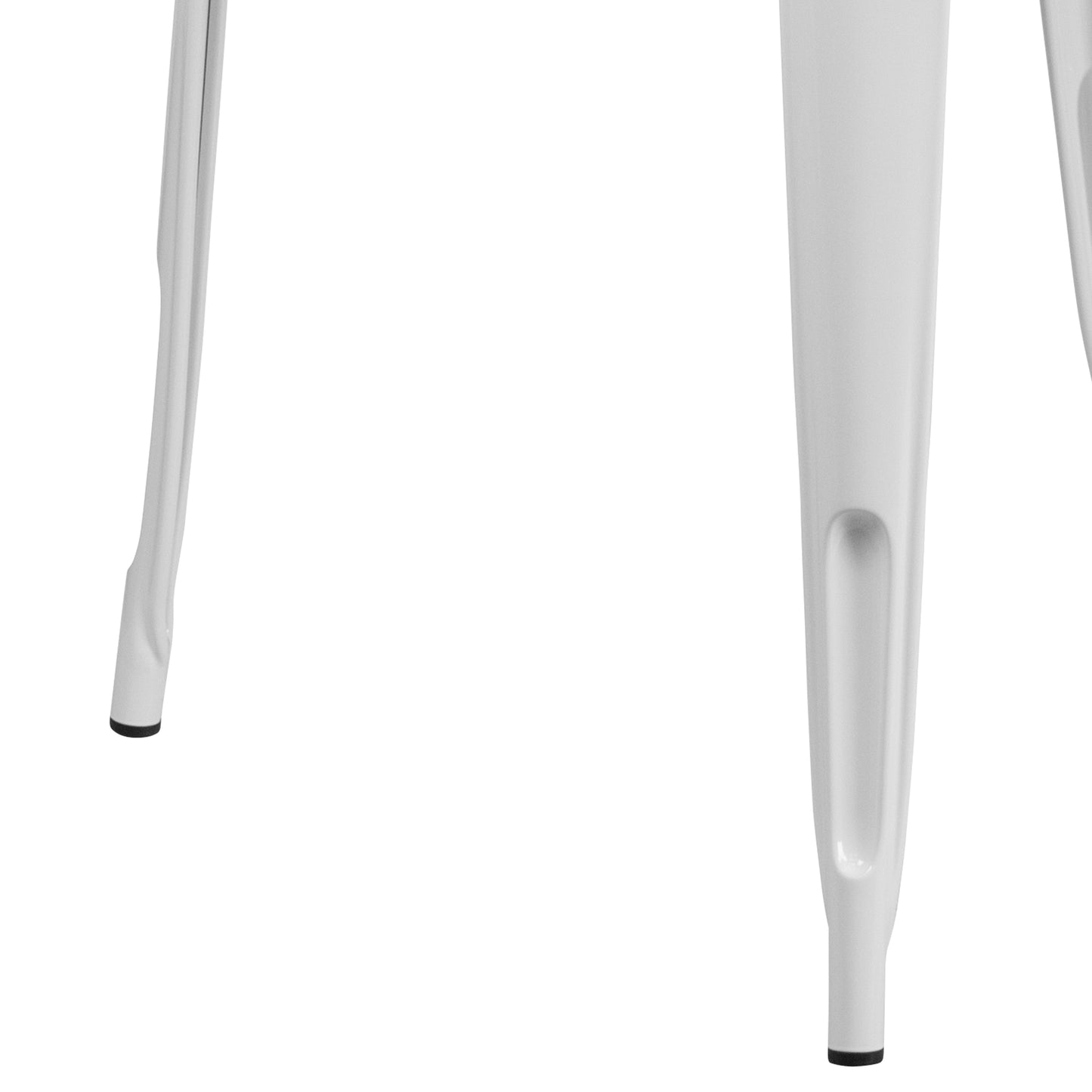 Felix Commercial Grade 31.5" Square White Metal Indoor-Outdoor Table White