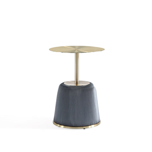 Anderson Modern Metal Top Upholstered End Table in Gray ET004-GY