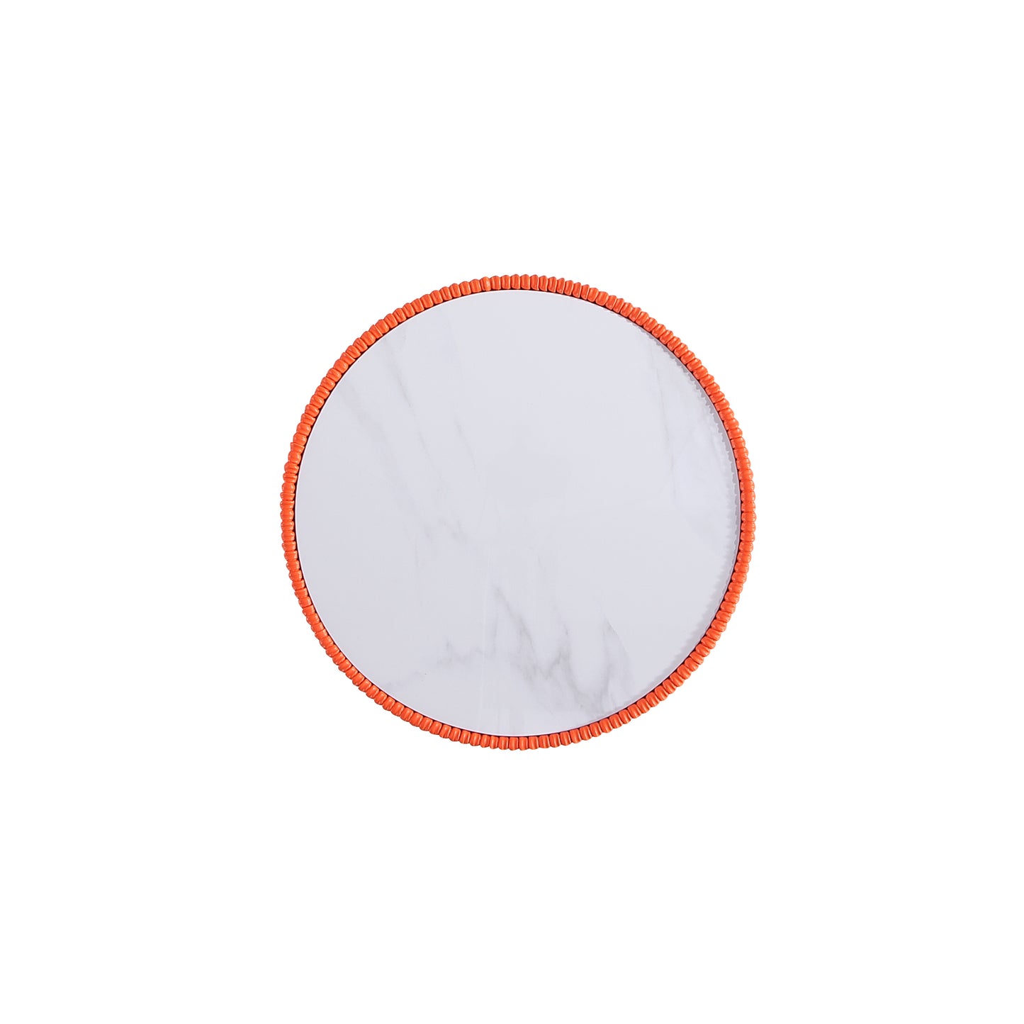 Anderson Modern Sintered Stone Top Upholstered End Table in Orange ET005-OR