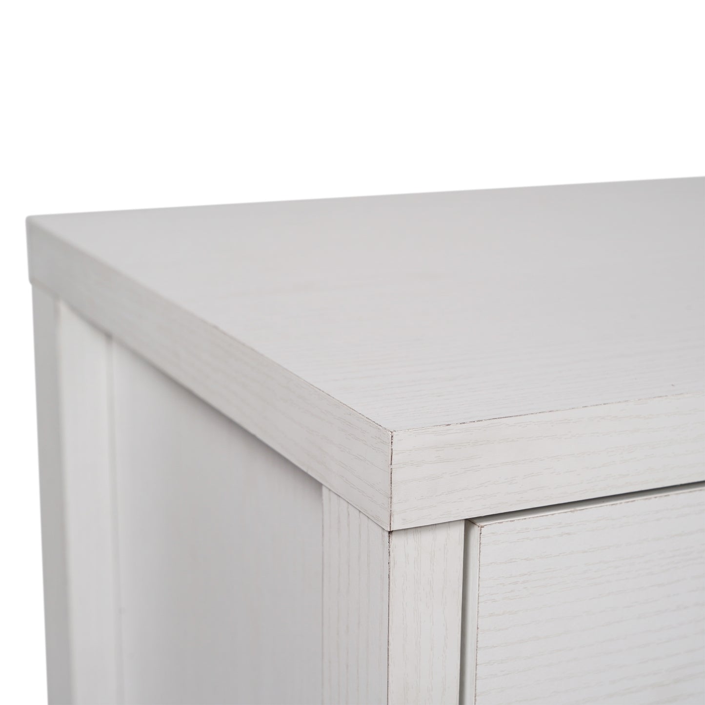 Wells White 59 Inch Modern Kitchen and Dining Room Buffet Sideboard Storage Cabinet, Engineered Wood with 3 Tempered Glass Doors and 3 Drawers White