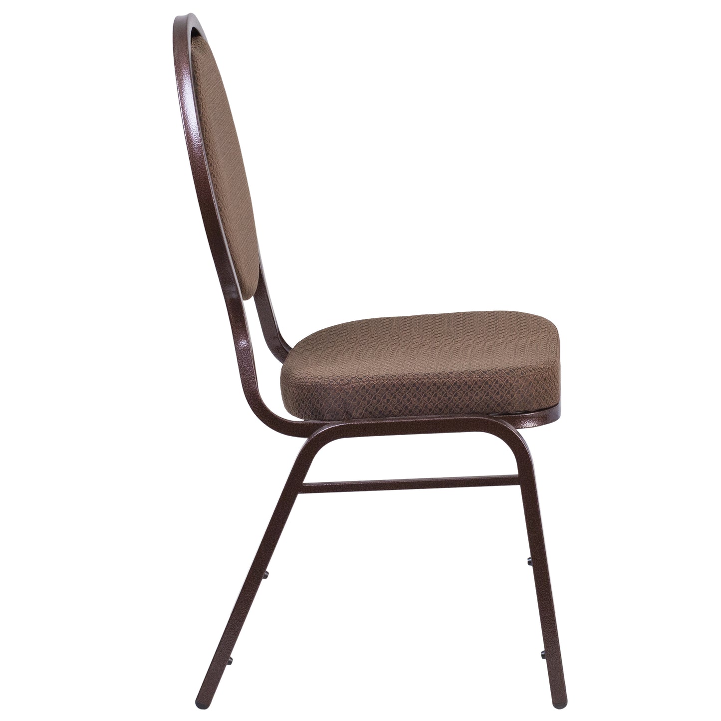 HERCULES Series Teardrop Back Stacking Banquet Chair in Brown Patterned Fabric - Copper Vein Frame Brown Patterned Fabric/Copper Vein Frame FD-C04-COPPER-008-T-02-GG