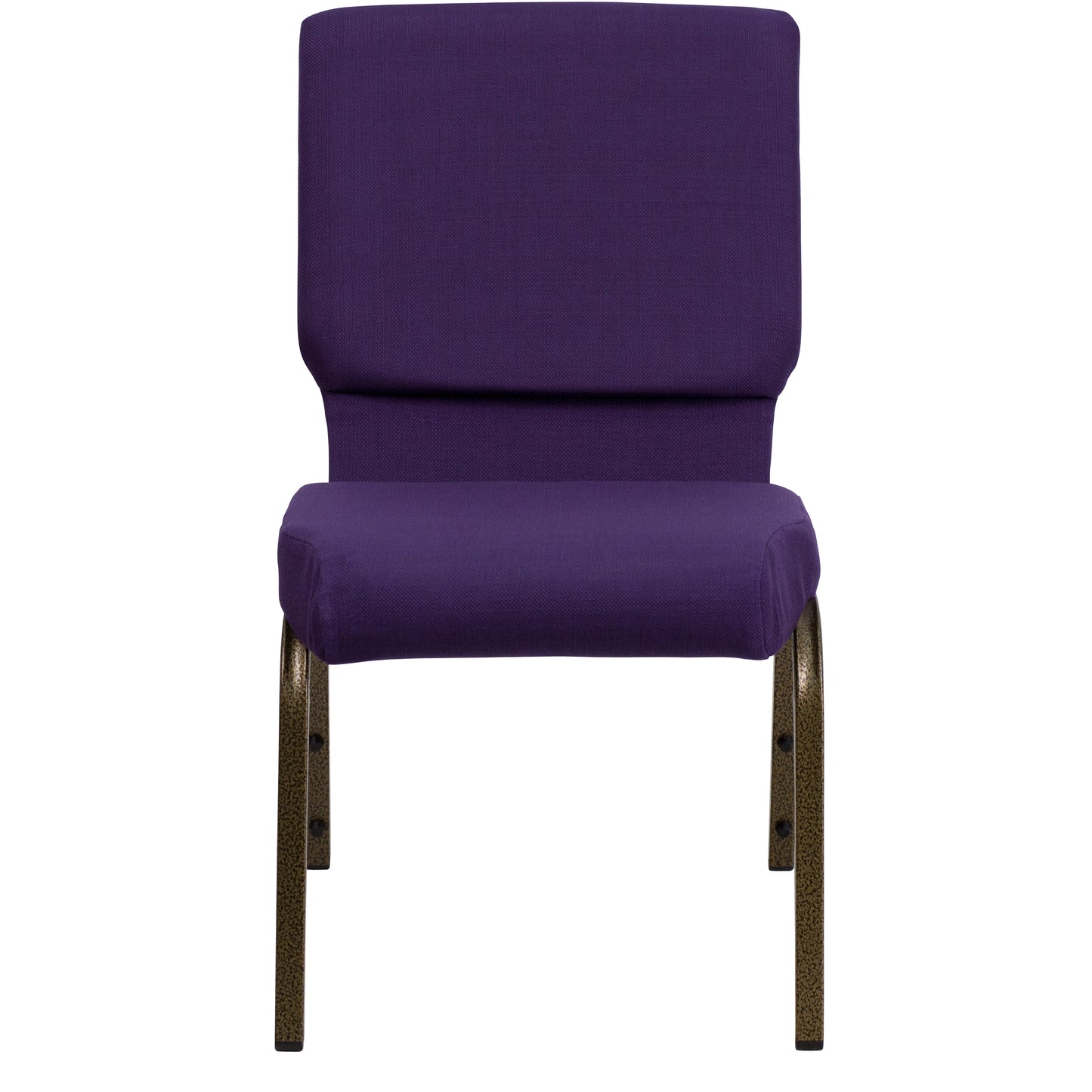 HERCULES Series 18.5''W Stacking Church Chair in Royal Purple Fabric - Gold Vein Frame Royal Purple Fabric/Gold Vein Frame