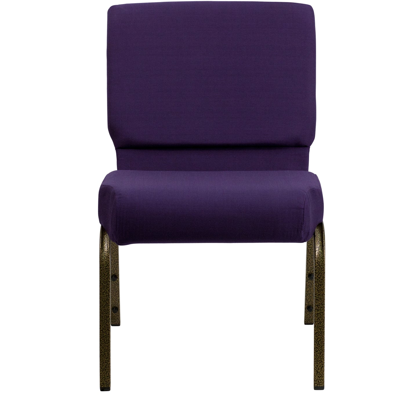 HERCULES Series 21''W Stacking Church Chair in Royal Purple Fabric - Gold Vein Frame Royal Purple Fabric/Gold Vein Frame