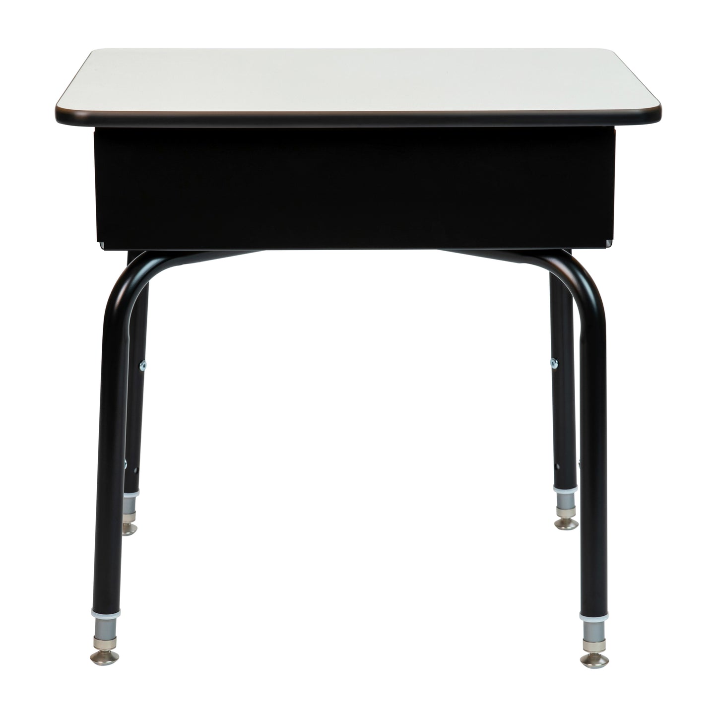 Billie Student Desk with Open Front Metal Book Box - Gray Gray Top/Black Frame