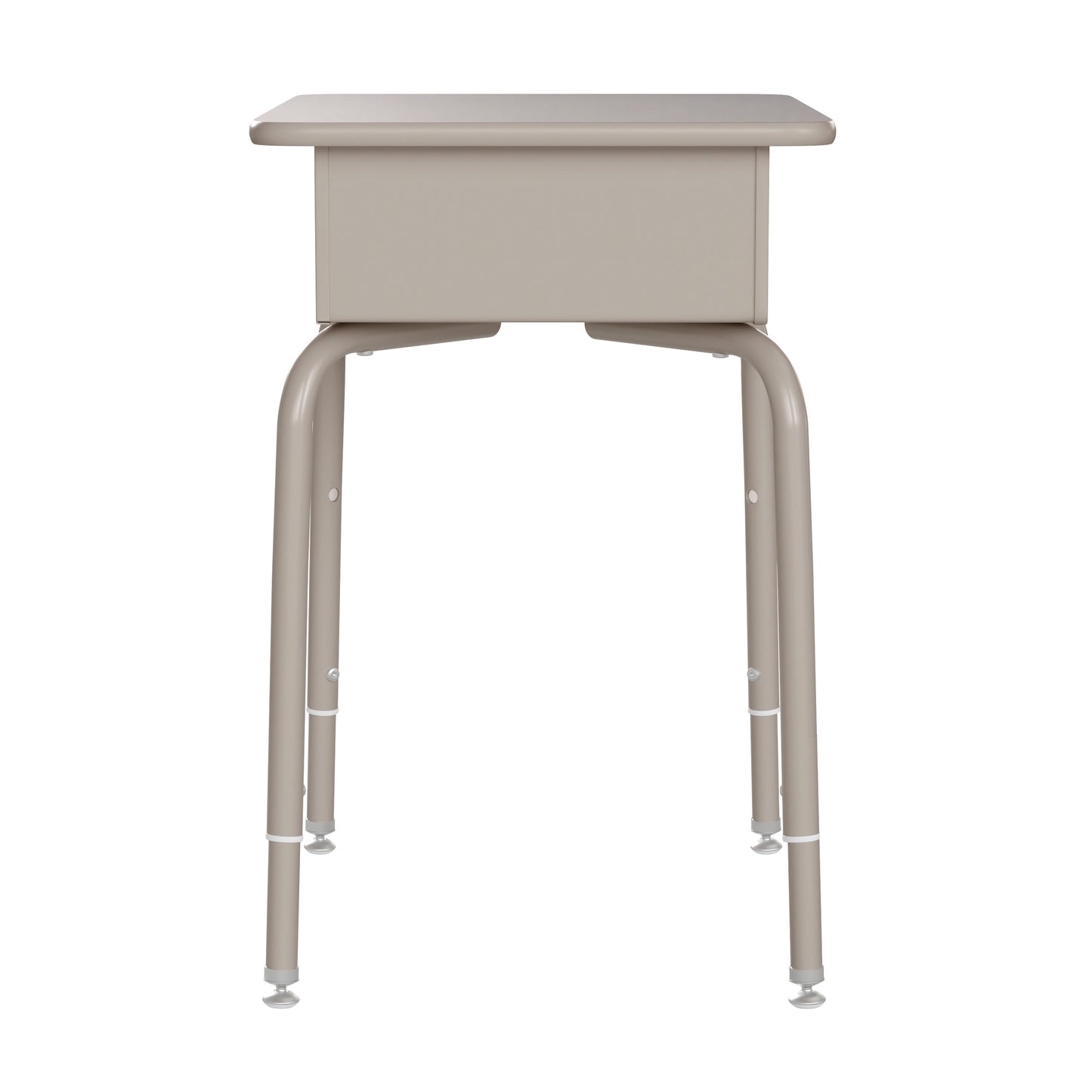 Billie Student Desk with Open Front Metal Book Box - Gray Granite/Silver Gray Granite Top/Silver Frame