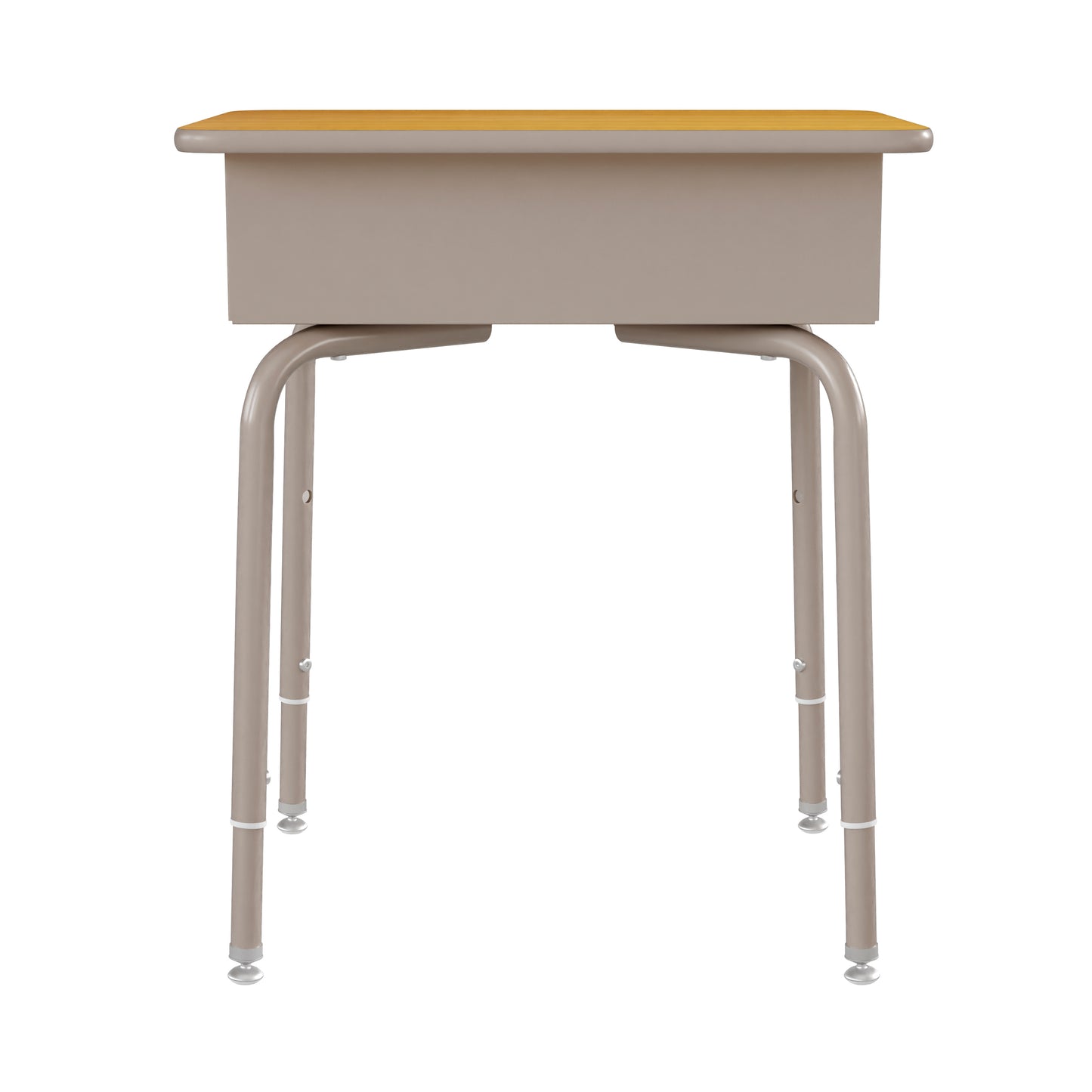 Billie Student Desk with Open Front Metal Book Box - Maple/Silver Maple Top/Silver Frame