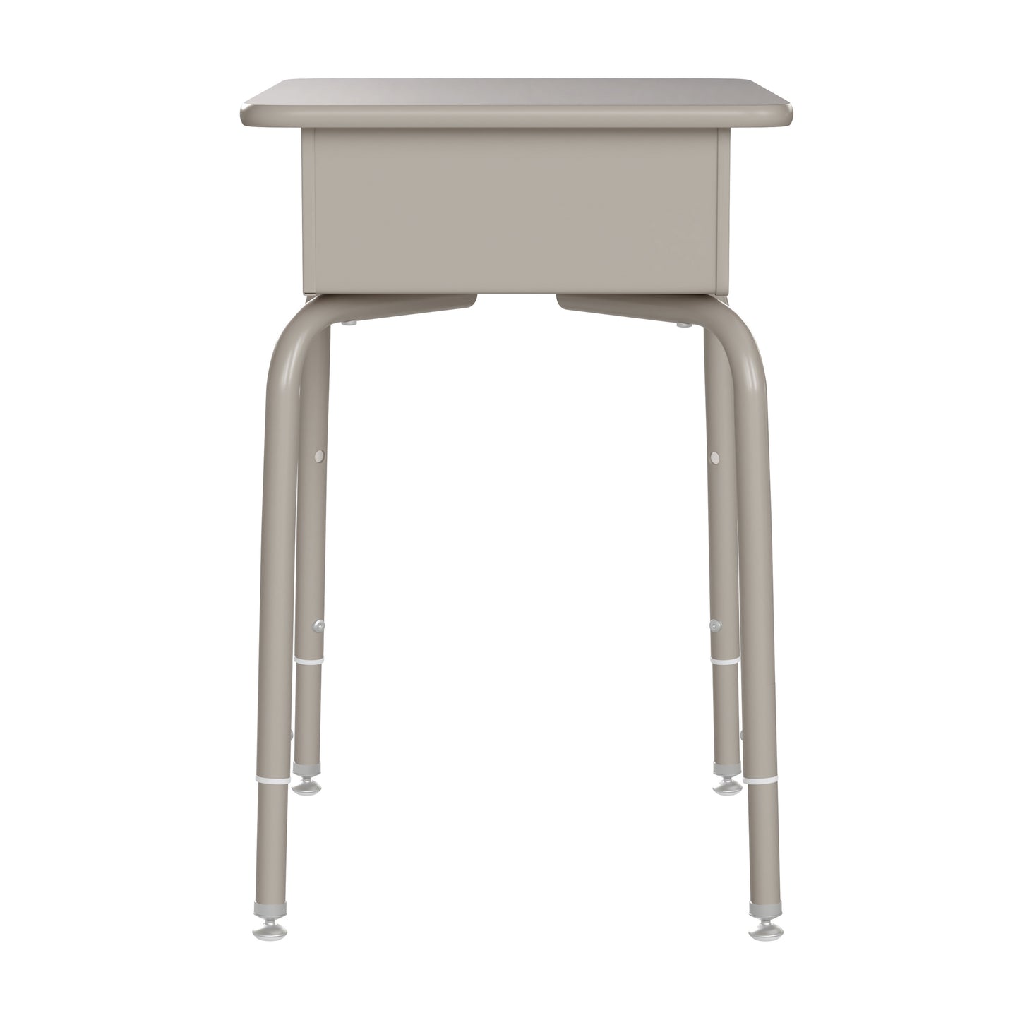 HERCULES Student Desk with Open Front Metal Book Box, Gray Granite Desktop, and Silver Frame and Black Heavy-Duty Flex Comfort Classroom Stack Chair Gray Granite Top/Black Chair