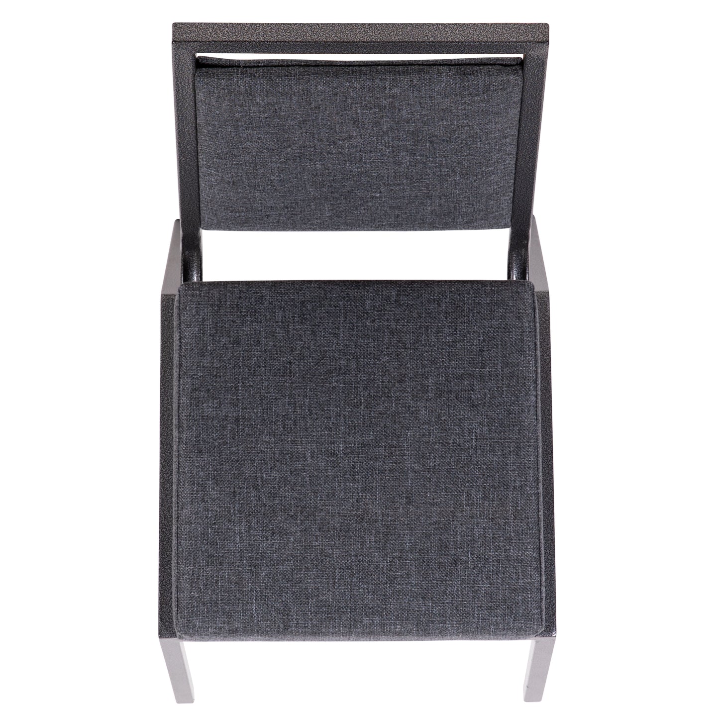 HERCULES Series Square Back Stacking Banquet Chair in Dark Gray Fabric with Silvervein Frame Dark Gray Fabric/Silver Vein Frame FD-LUX-SIL-DKGY-GG