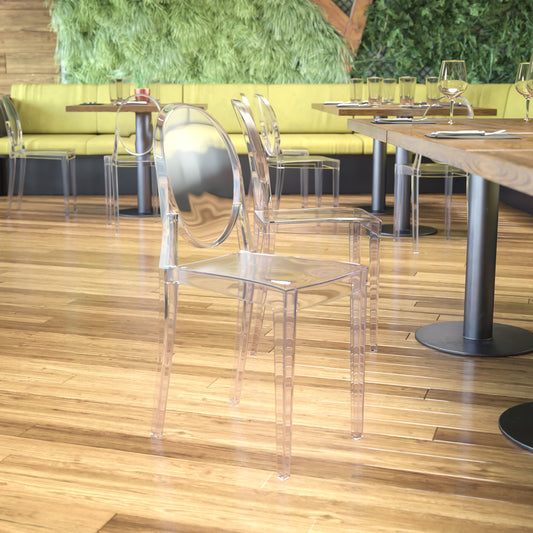 Cheryl Ghost Side Chair in Transparent Crystal Clear