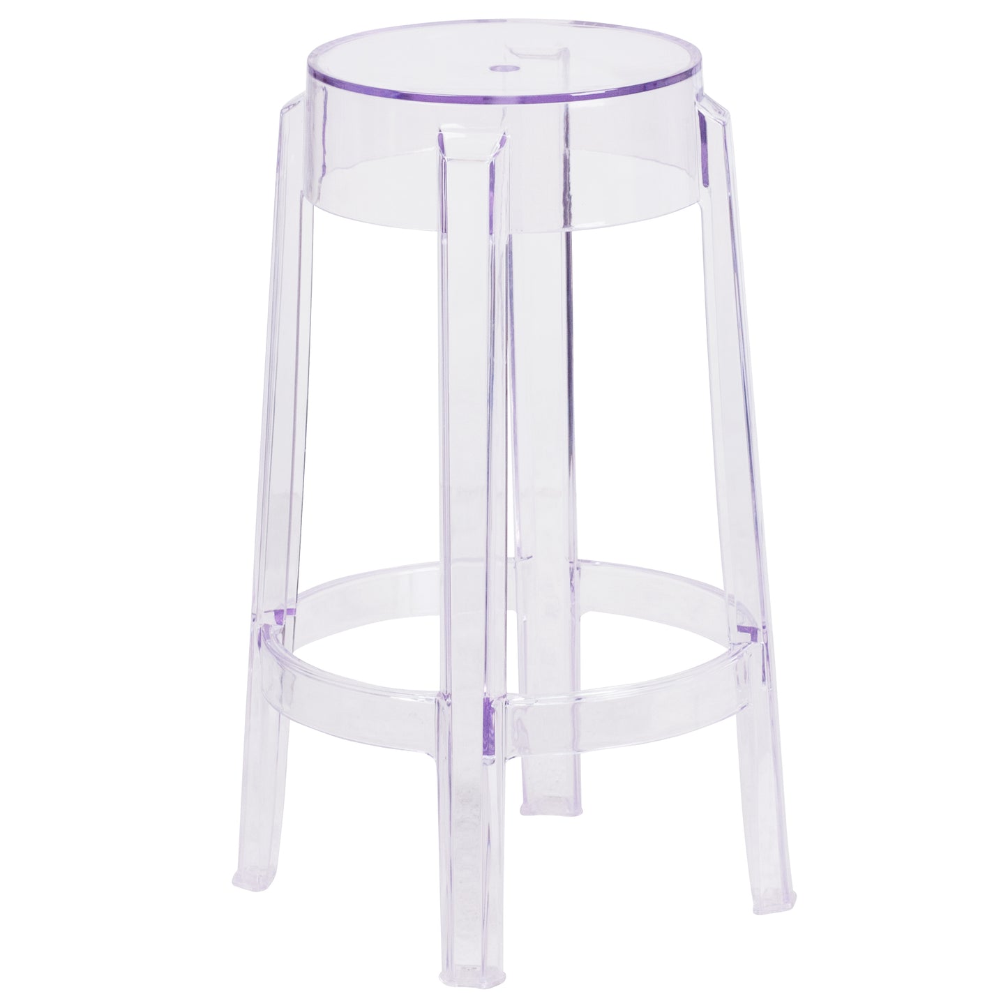Laney 25.75'' High Transparent Counter Height Stool Clear