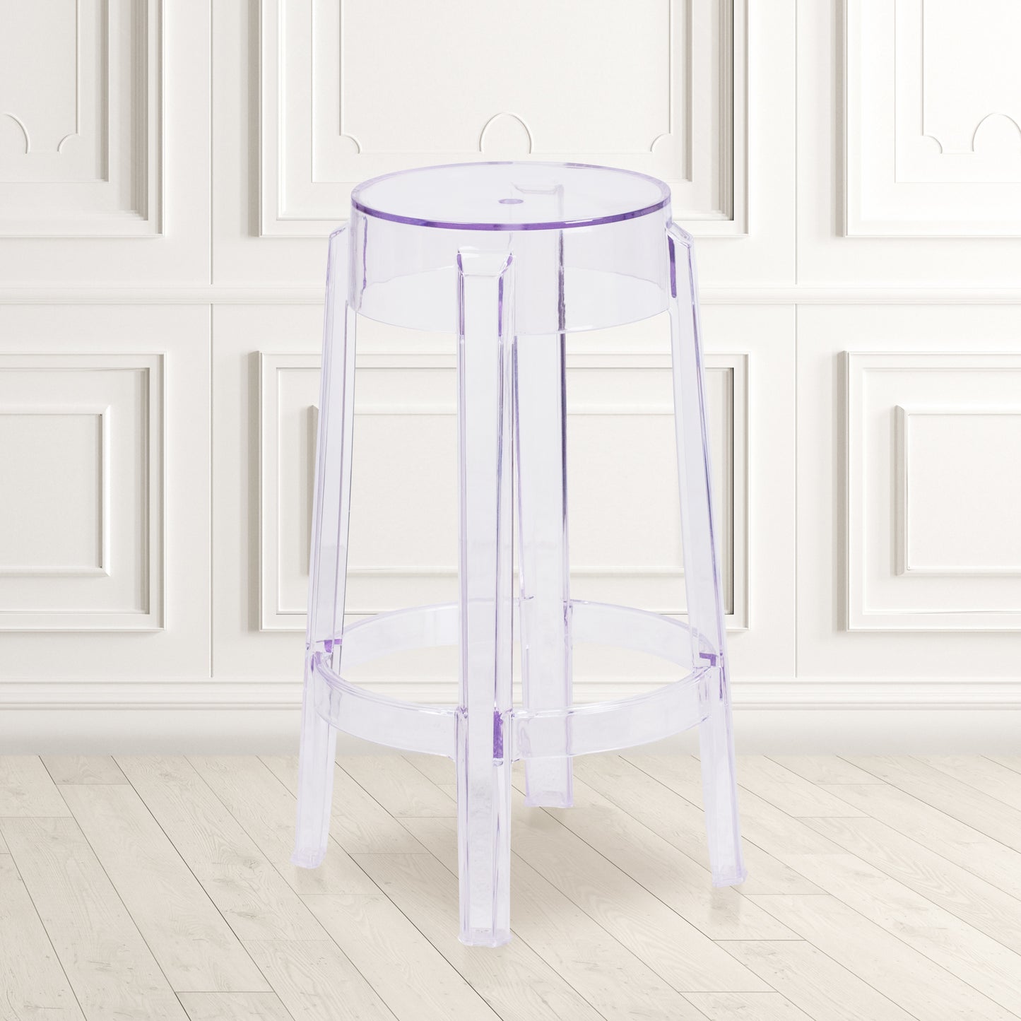 Laney 25.75'' High Transparent Counter Height Stool Clear